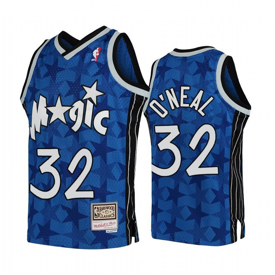 Youth Shaquille O'neal Orlando Magic Kids Blue Hardwood Classics Basketball Jersey - JS249 