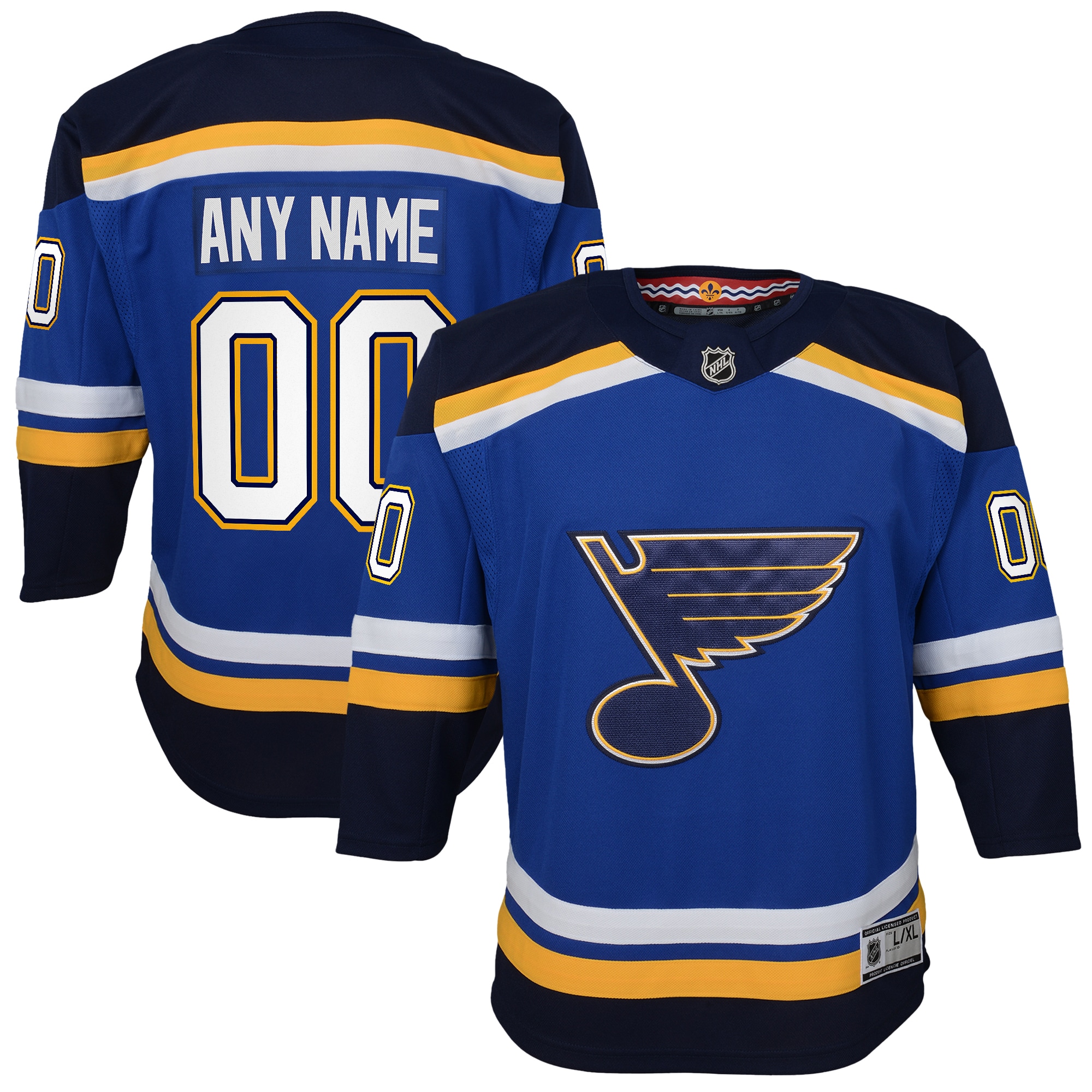 Youth St. Louis Blues Blue Home Premier Custom Hockey Jersey - JS304 