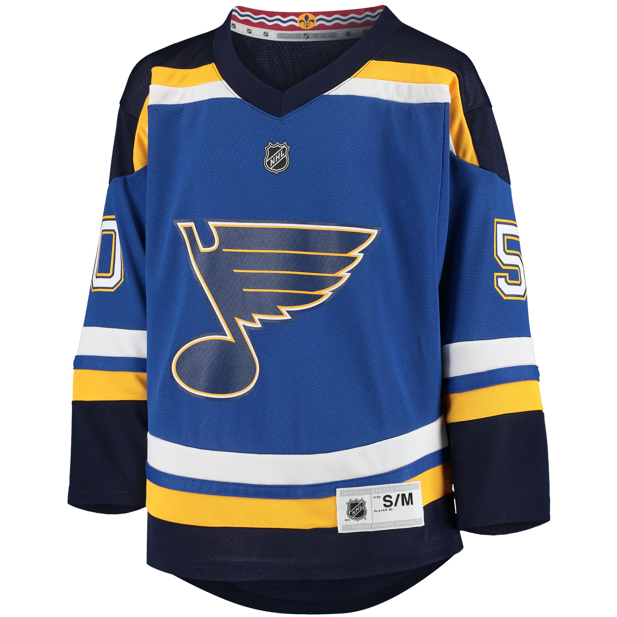 Alternative view of Youth St. Louis Blues Jordan Binnington Blue Home Player Hockey Jersey - JS368 