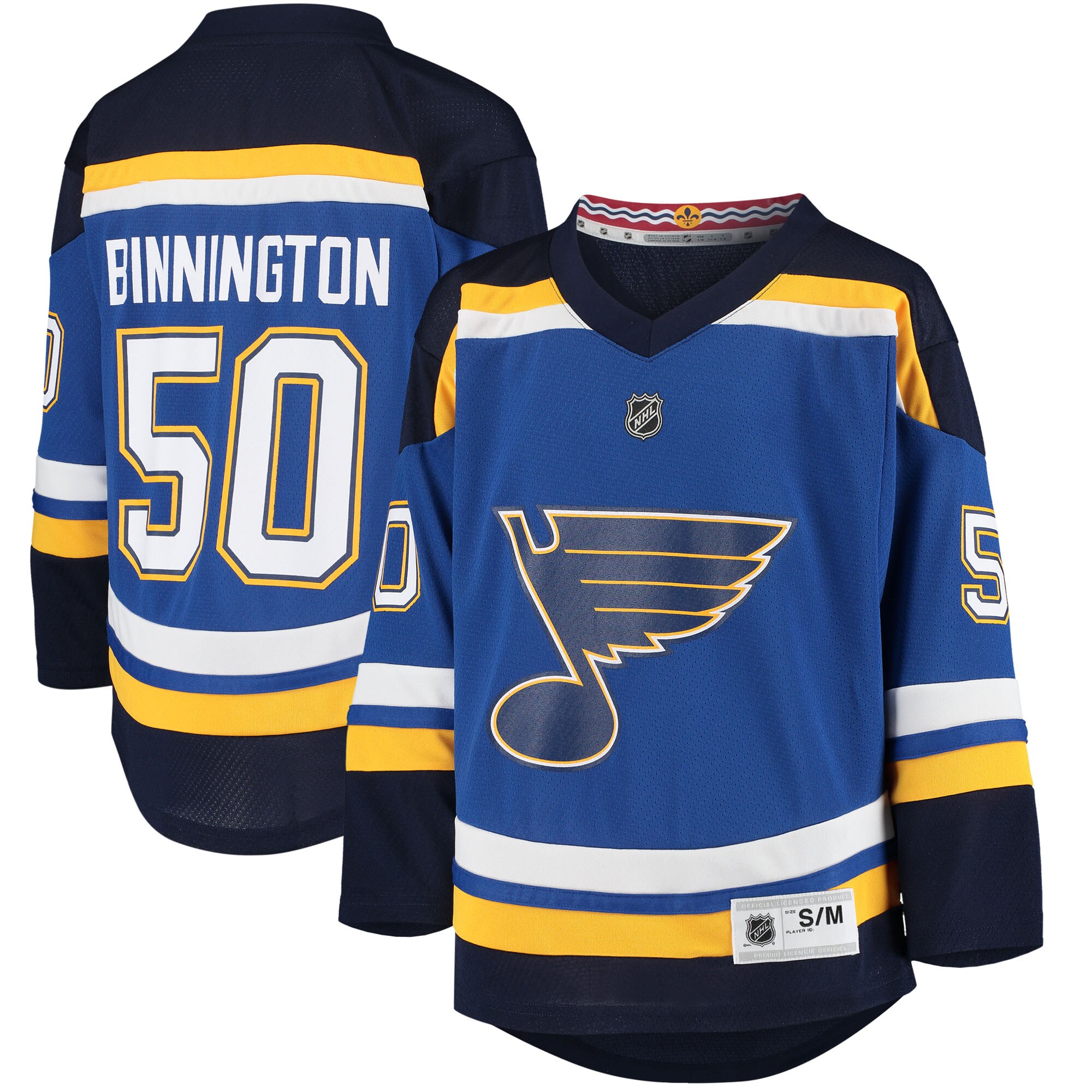 Youth St. Louis Blues Jordan Binnington Blue Home Player Hockey Jersey - JS368 