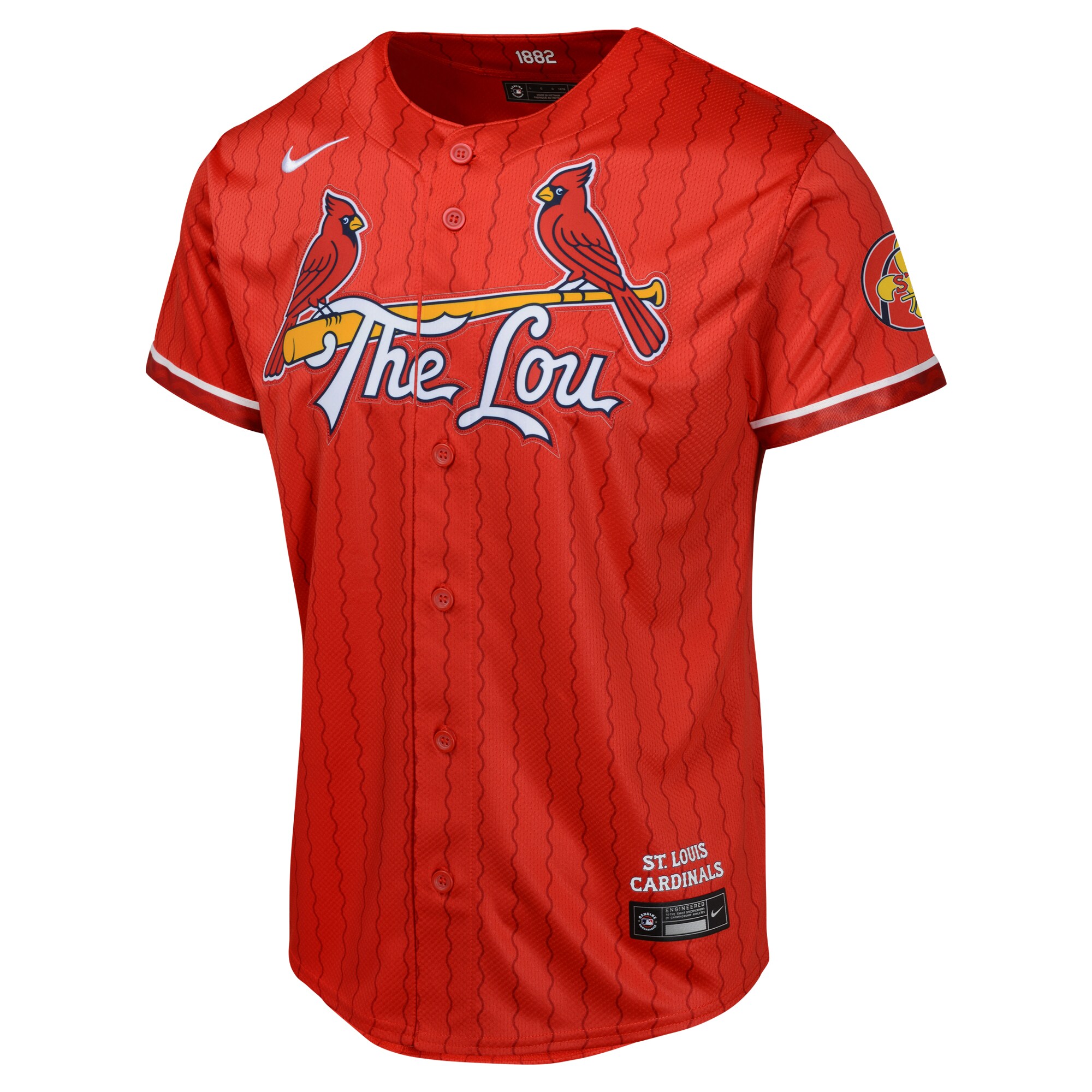 Alternative view of Youth St. Louis Cardinals Red 2024 City Connect Limited Baseball Jersey 