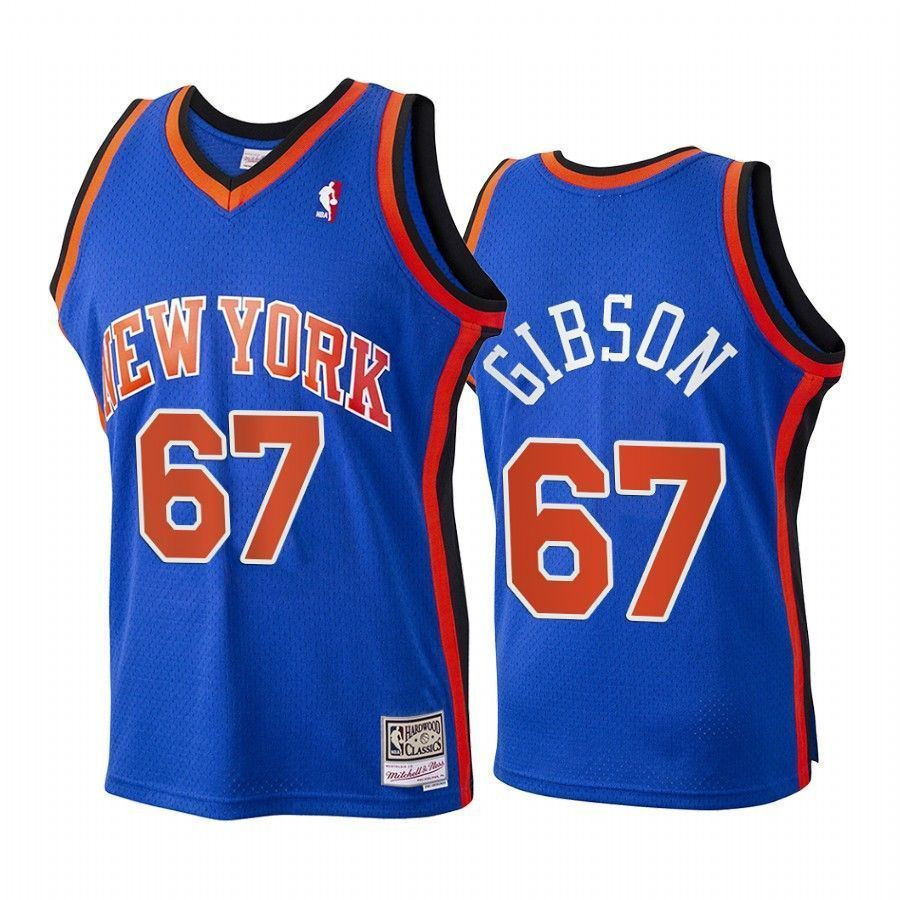 Youth Taj Gibson New York Knicks Hardwood Classics Basketball Jersey - Blue - JS734 