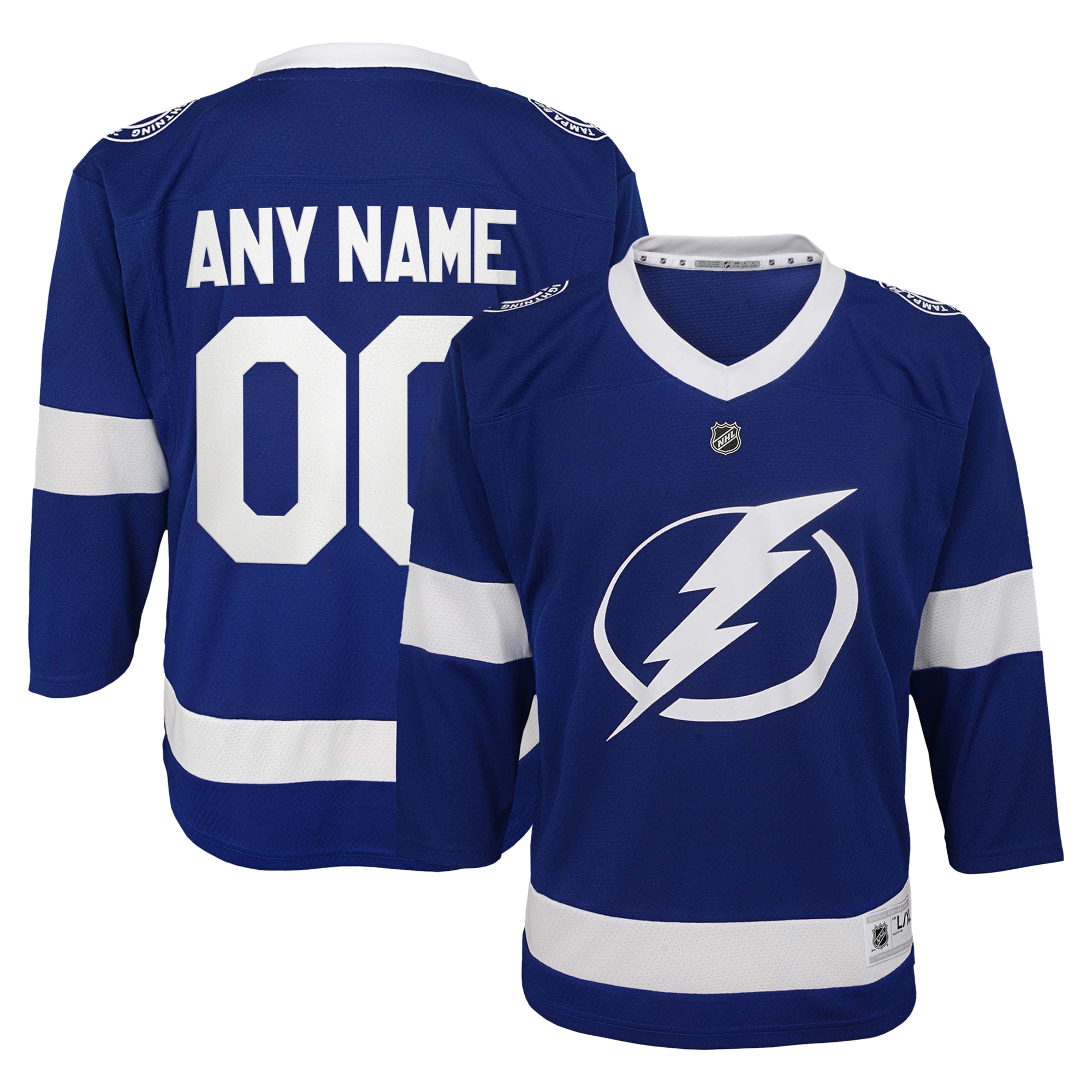 Youth Tampa Bay Lightning Blue Custom Hockey Jersey - JS345 