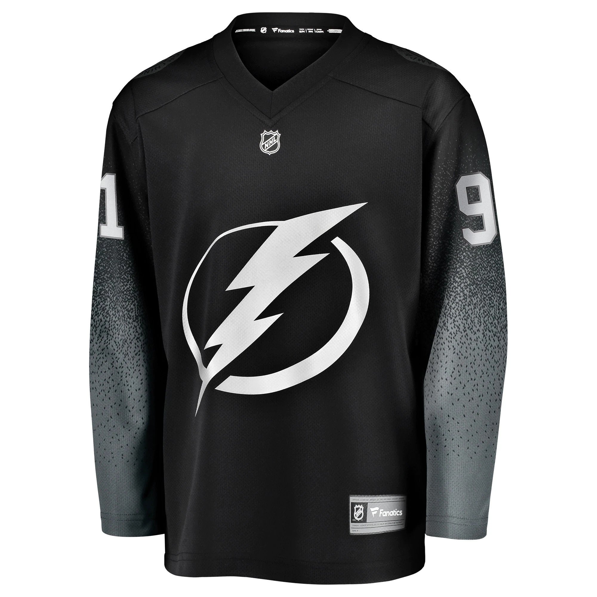 Alternative view of Youth Tampa Bay Lightning Steven Stamkos Black Alternate Breakaway Player Hockey Jersey - JS676 