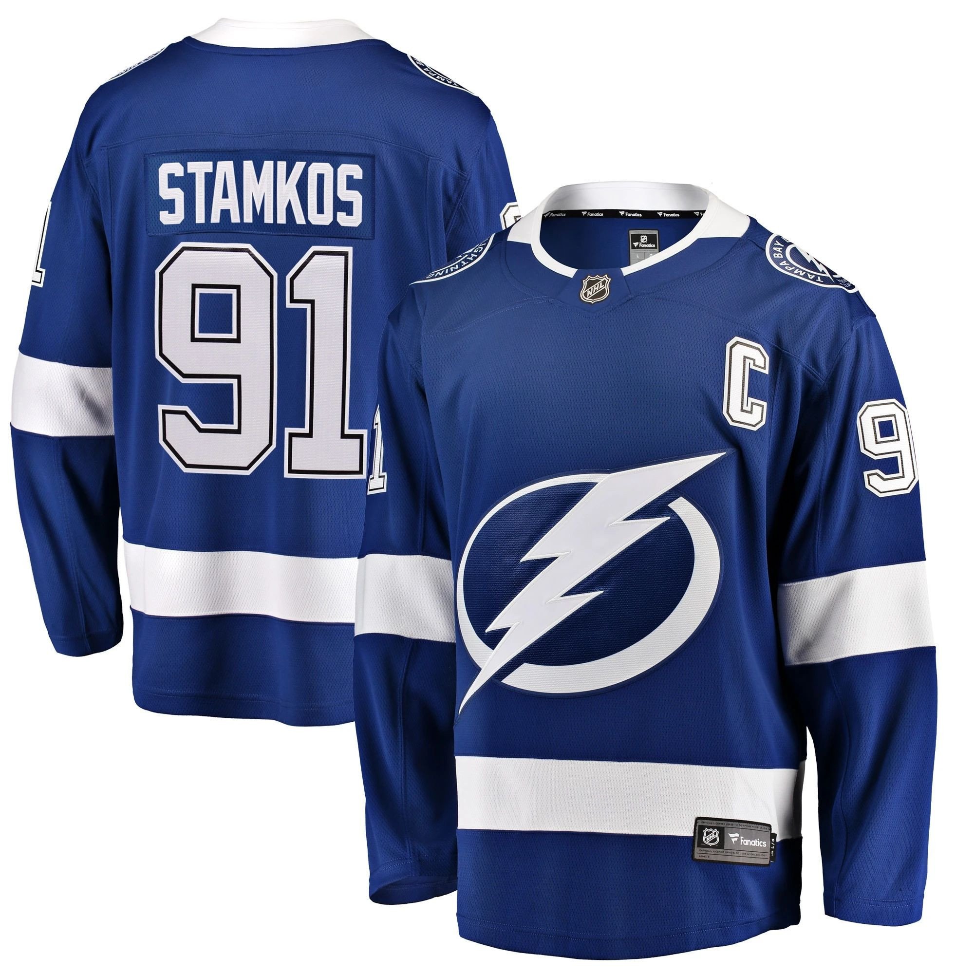 Youth Tampa Bay Lightning Steven Stamkos Blue Home Breakaway Player Hockey Jersey - JS359 