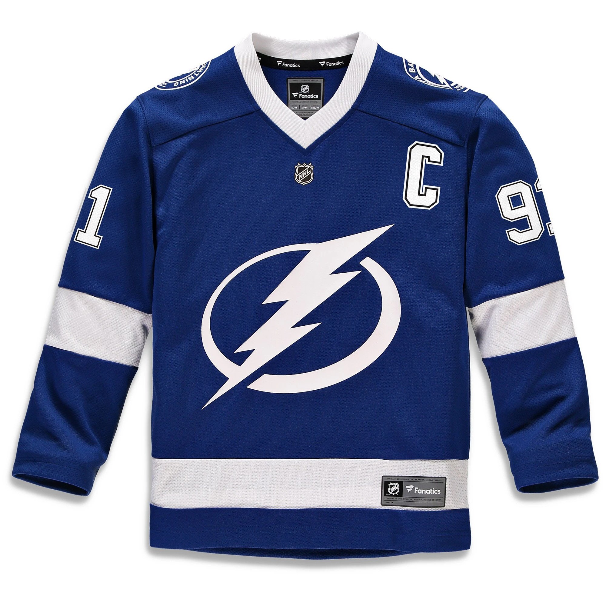 Alternative view of Youth Tampa Bay Lightning Steven Stamkos Blue Player Hockey Jersey - JS439 