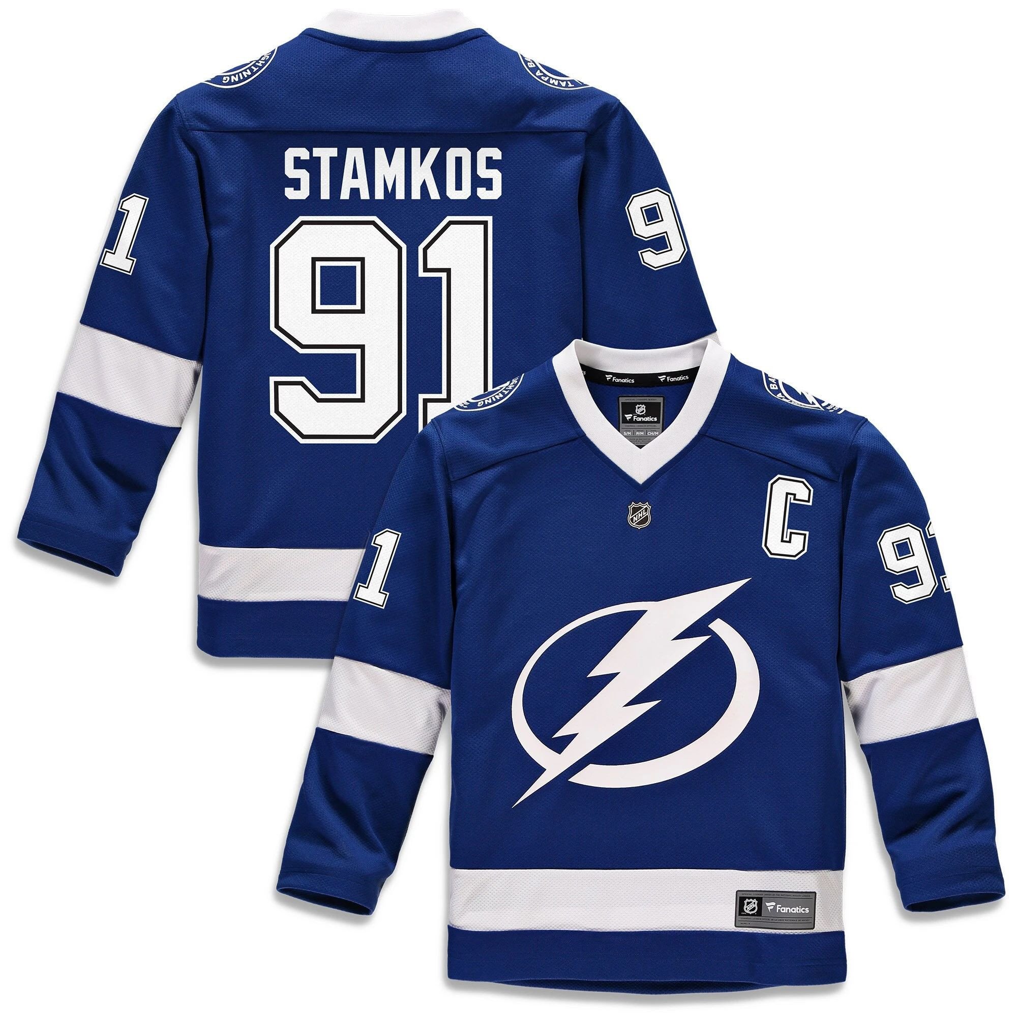 Youth Tampa Bay Lightning Steven Stamkos Blue Player Hockey Jersey - JS439 
