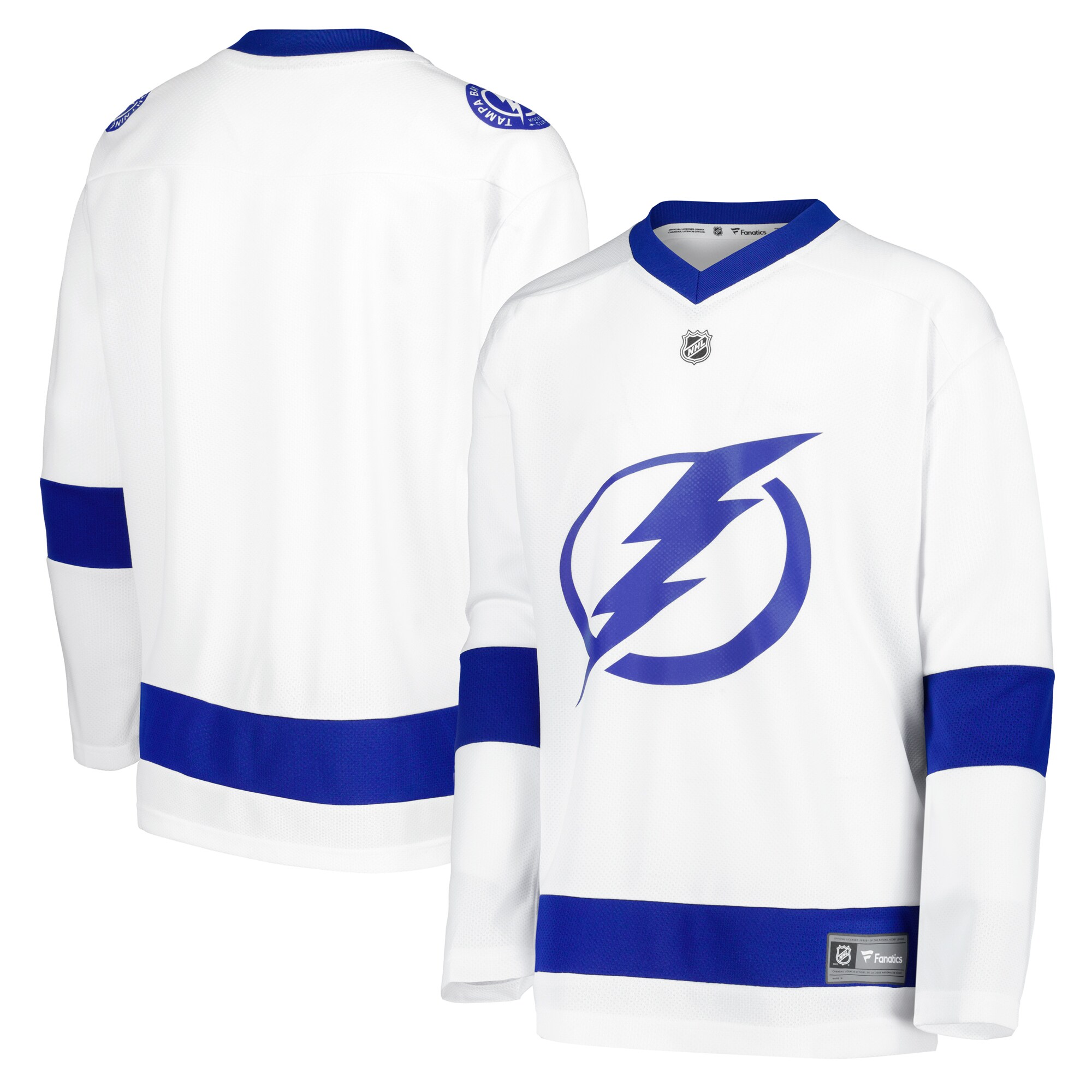 Youth Tampa Bay Lightning White Away Blank Hockey Jersey - JS358 