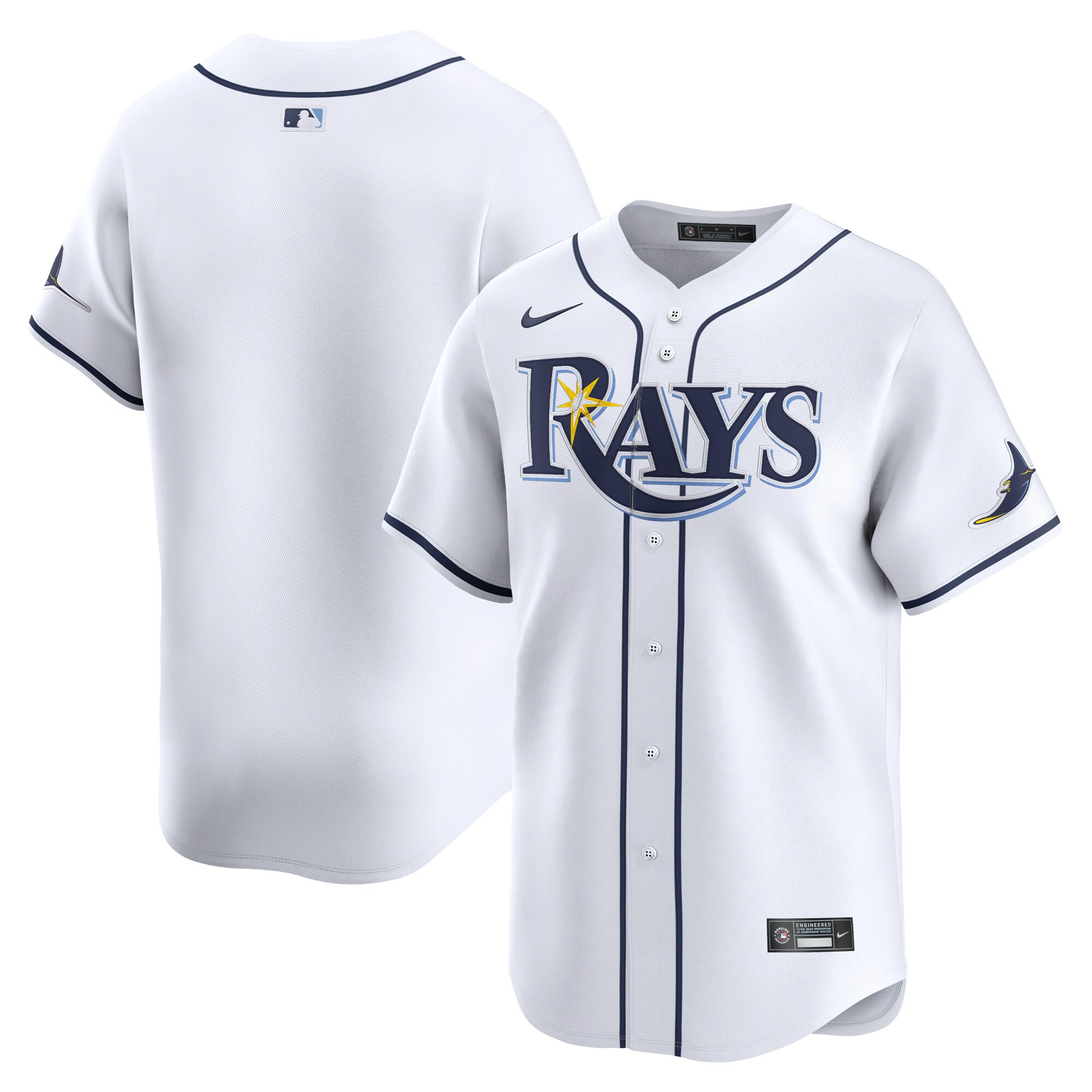Youth Tampa Bay Rays White Home Limited Baseball Jersey - JS921 