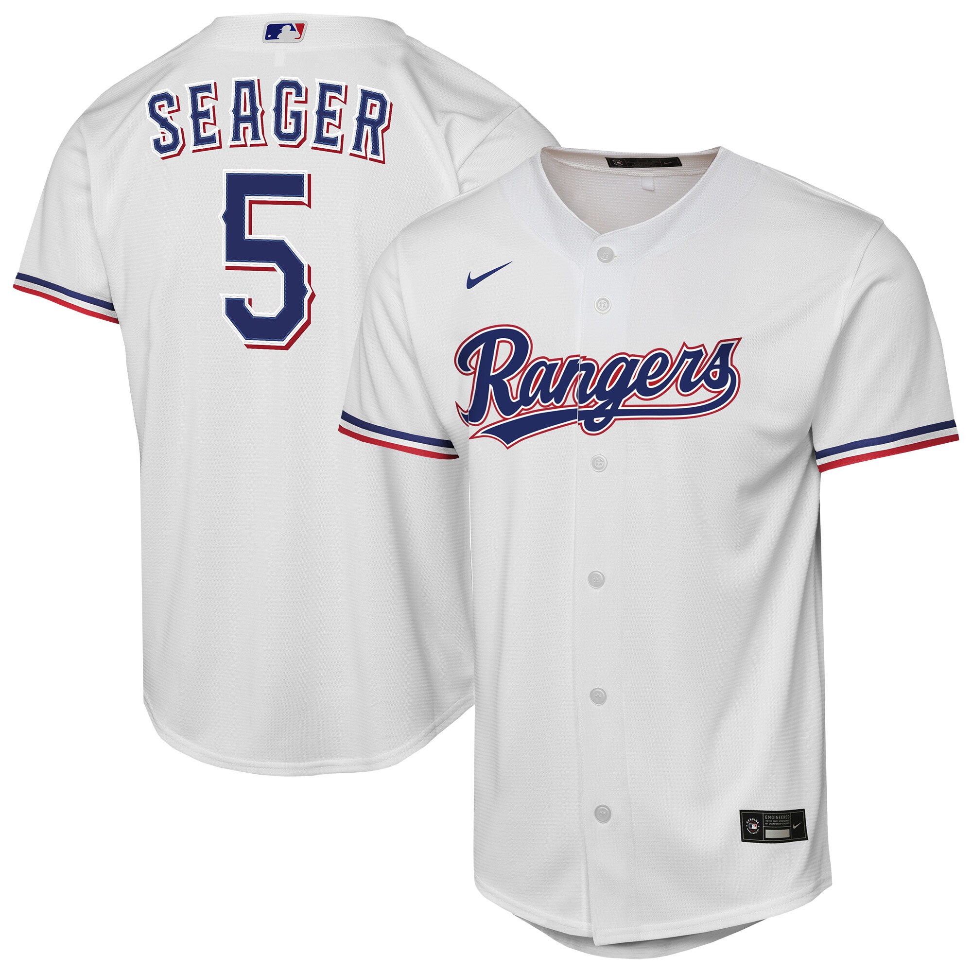 Youth Texas Rangers Corey Seager White Home Player Baseball Jersey - JS503 