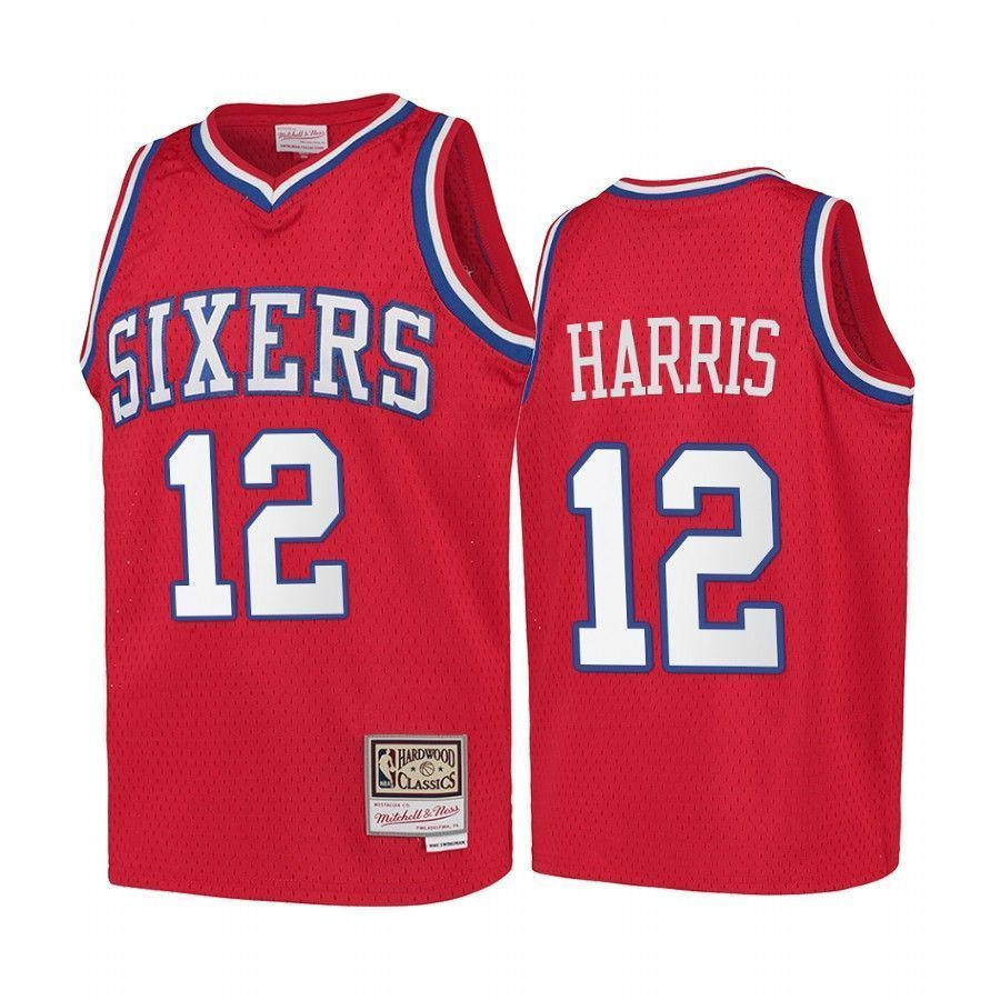 Youth Tobias Harris Philadelphia 76ers Hardwood Classics Kids Basketball Jersey - Red - JS368 