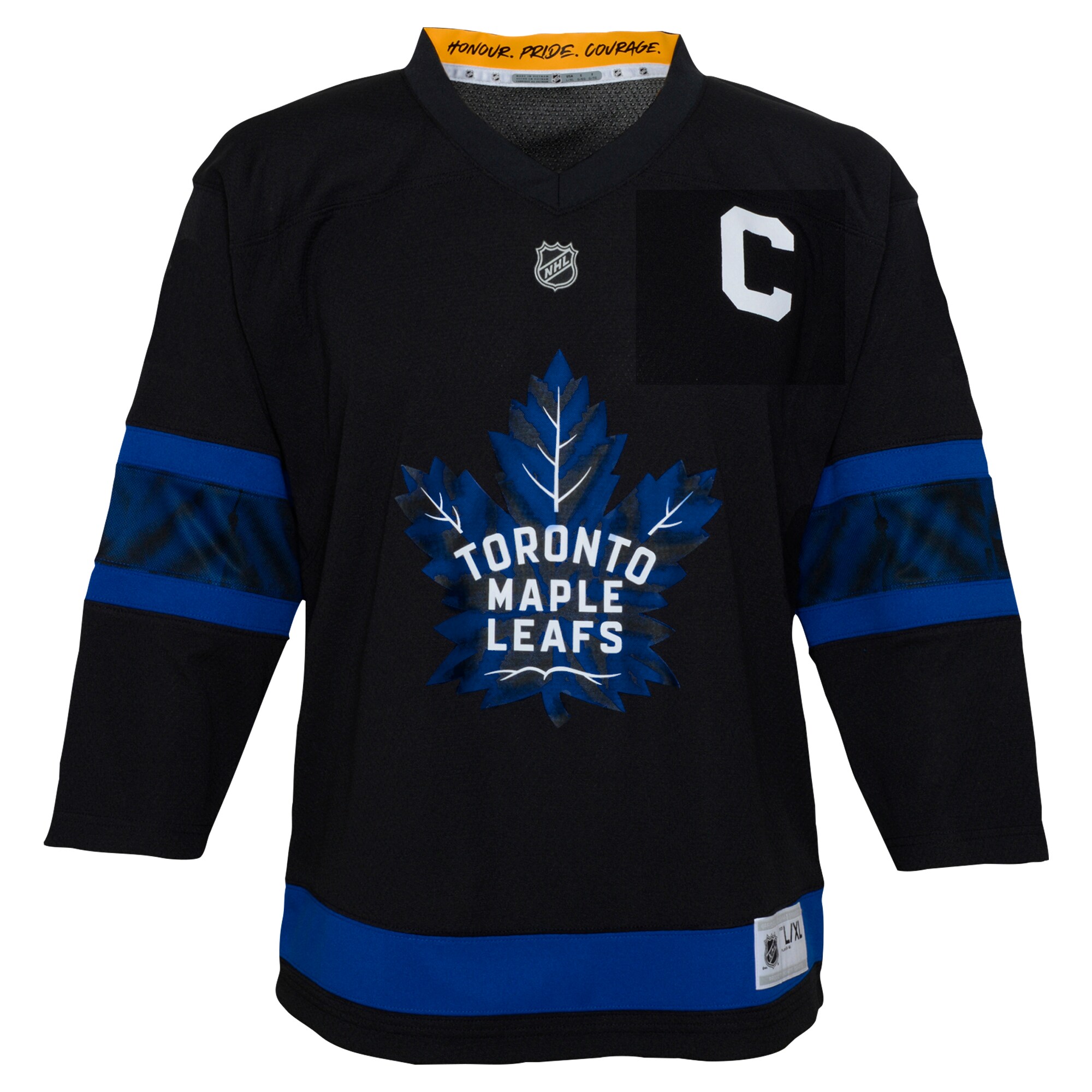 Alternative view of Youth Toronto Maple Leafs Auston Matthews Black Alternate Player Hockey Jersey - JS235 