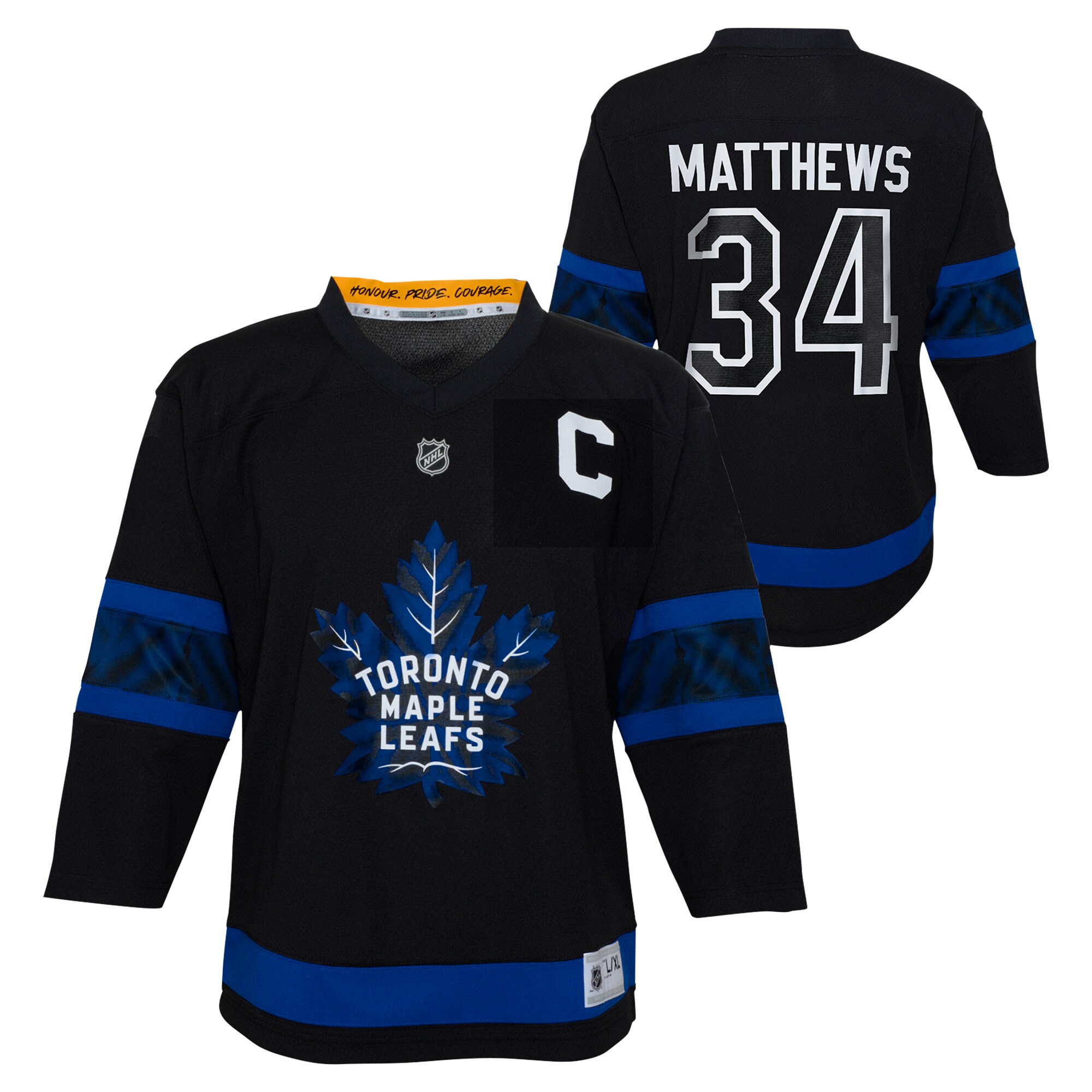 Youth Toronto Maple Leafs Auston Matthews Black Alternate Player Hockey Jersey - JS264 