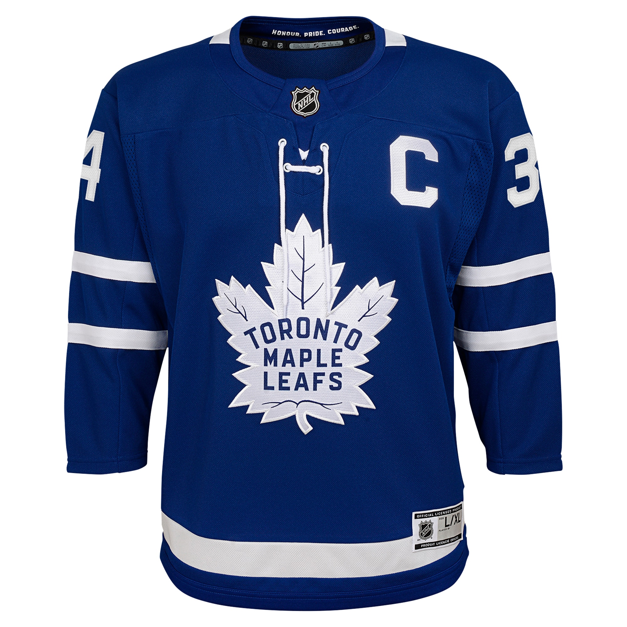 Alternative view of Youth Toronto Maple Leafs Auston Matthews Blue Home Premier Player Hockey Jersey - JS942 