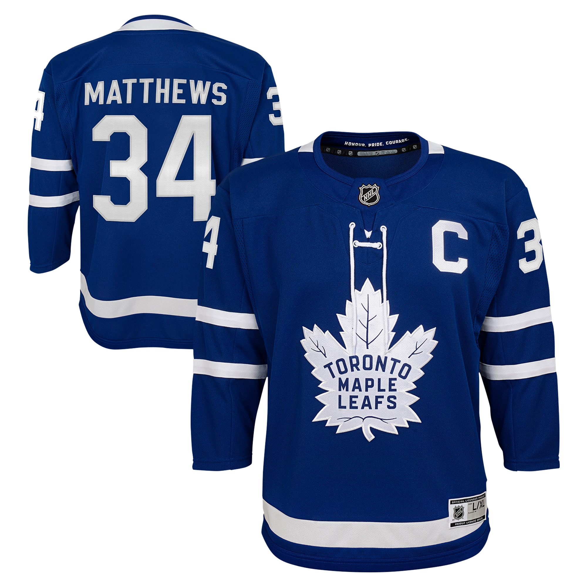 Youth Toronto Maple Leafs Auston Matthews Blue Home Premier Player Hockey Jersey - JS942 