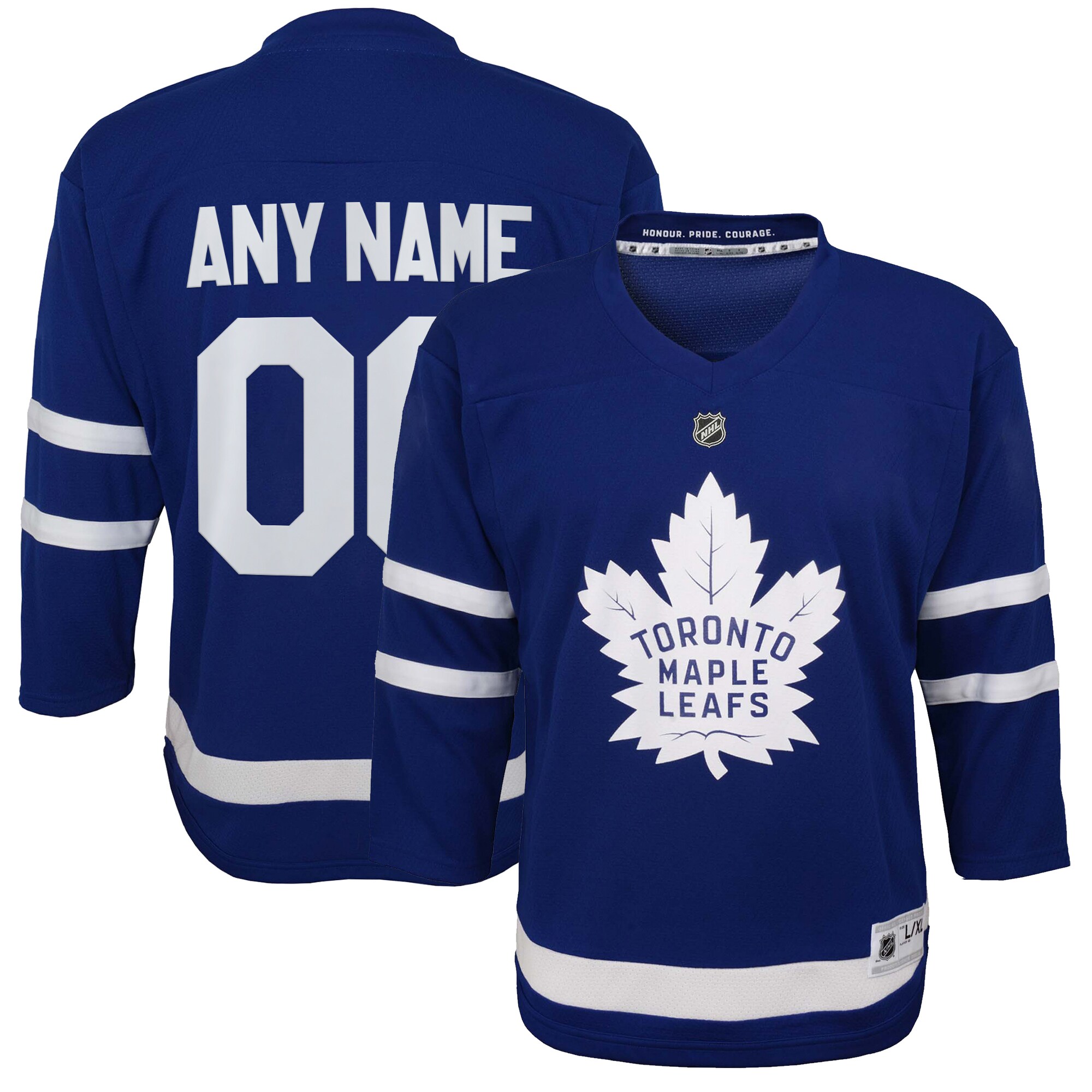 Youth Toronto Maple Leafs Blue Home Custom Hockey Jersey - JS377 