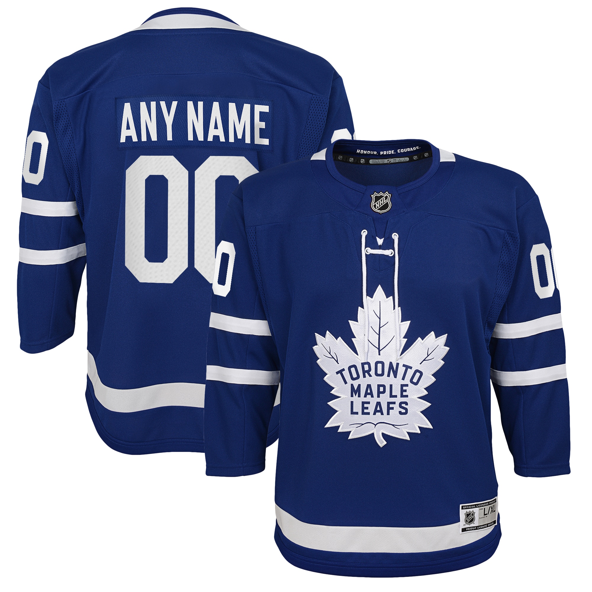 Youth Toronto Maple Leafs Blue Home Premier Custom Hockey Jersey - JS319 