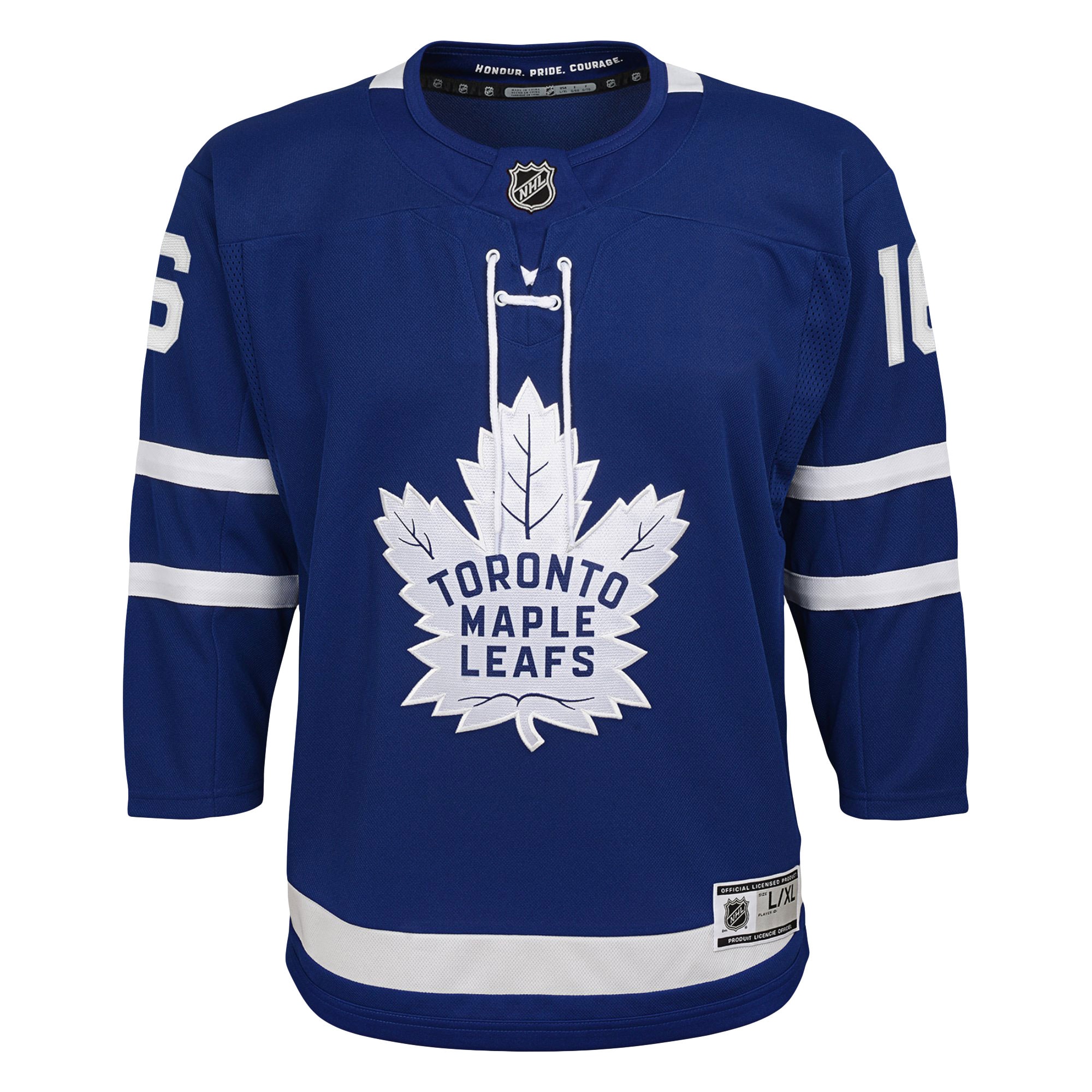Alternative view of Youth Toronto Maple Leafs Mitchell Marner Blue Home Premier Player Hockey Jersey - JS510 