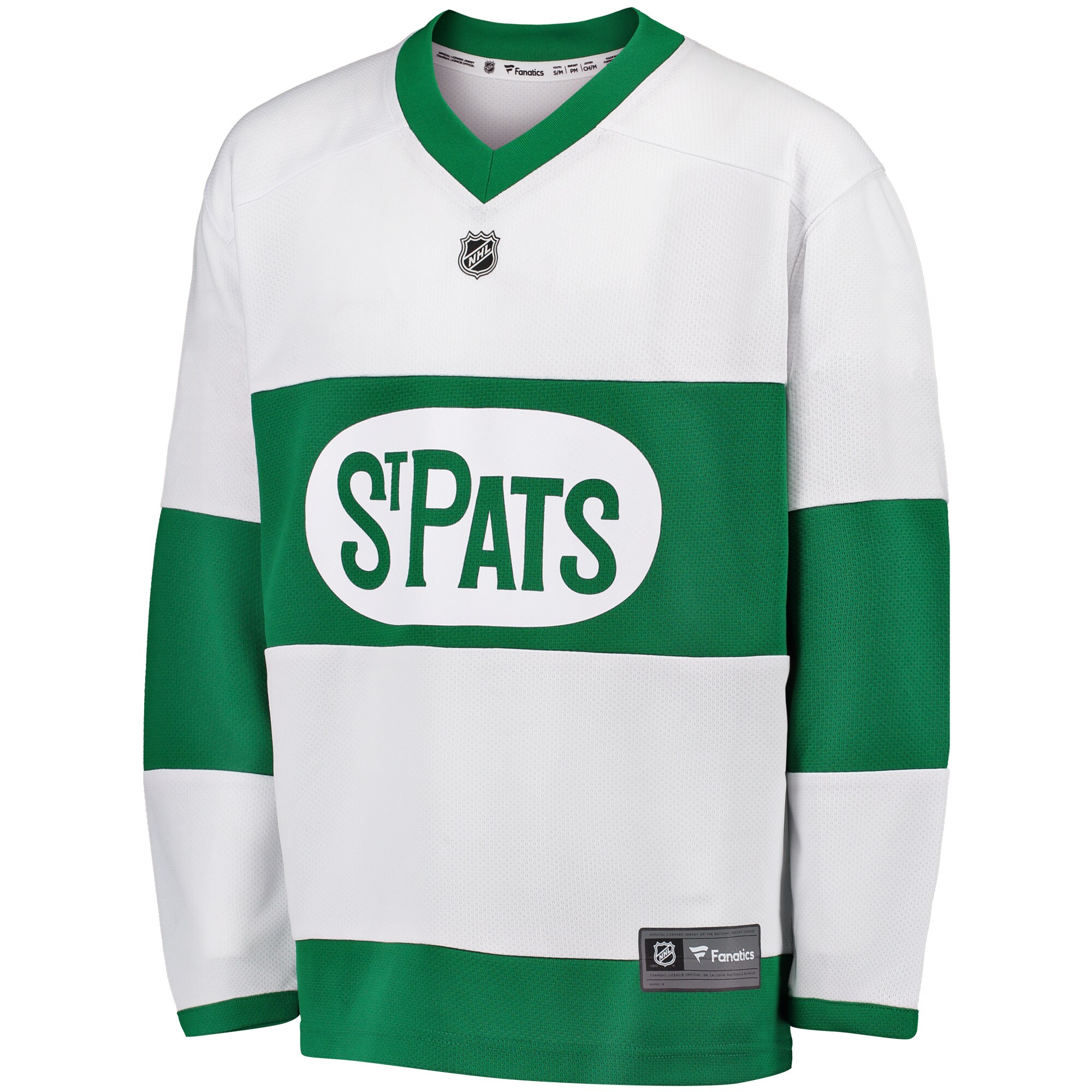 Alternative view of Youth Toronto Maple Leafs White Away Blank Hockey Jersey - JS185 