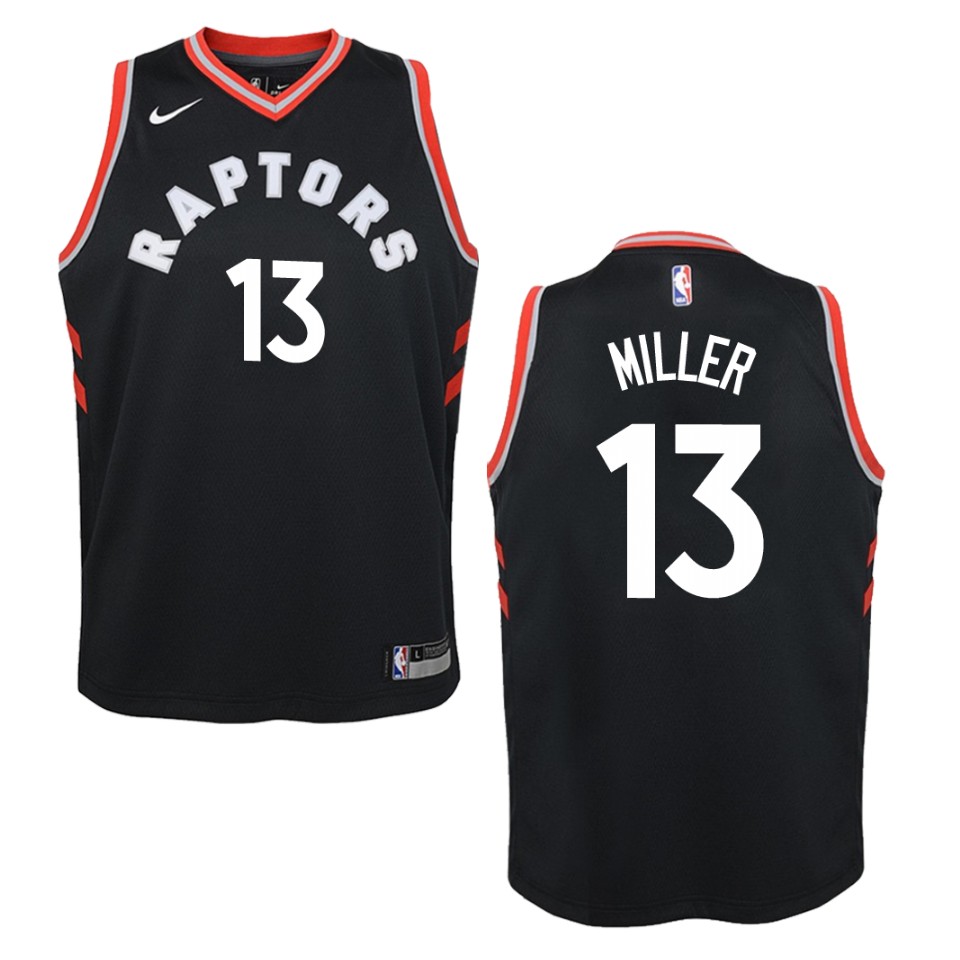 Youth Toronto Raptors #13 Malcolm Miller Statement Swingman Basketball Jersey - Black