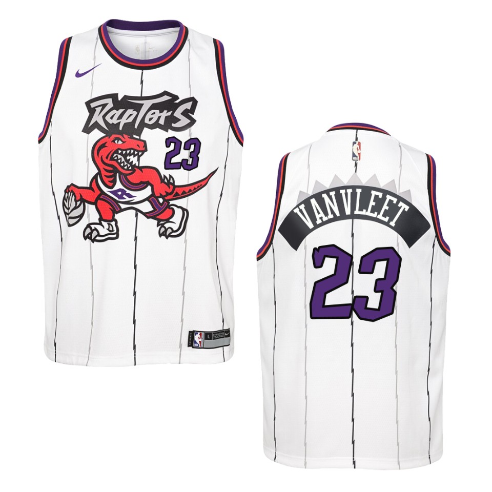 Youth Toronto Raptors #23 Fred Vanvleet Hardwood Classics Swingman Basketball Jersey - White