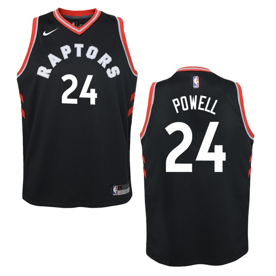 Youth Toronto Raptors #24 Norman Powell Statement Swingman Basketball Jersey - Black