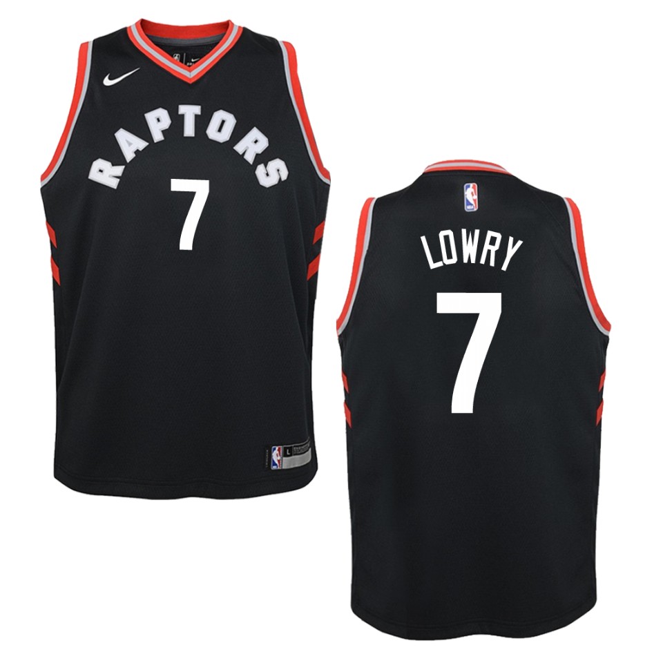 Youth Toronto Raptors #7 Kyle Lowry Statement Swingman Basketball Jersey - Black