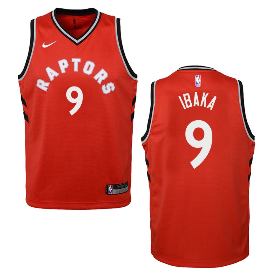 Youth Toronto Raptors #9 Serge Ibaka Icon Swingman Basketball Jersey - Red