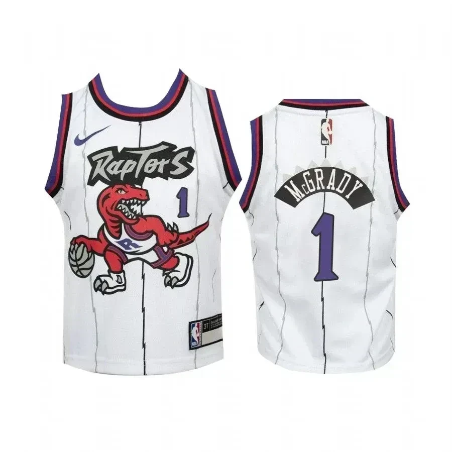 Youth Tracy Mcgrady Toronto Raptors Kids White Hardwood Classics Basketball Jersey - JS460 