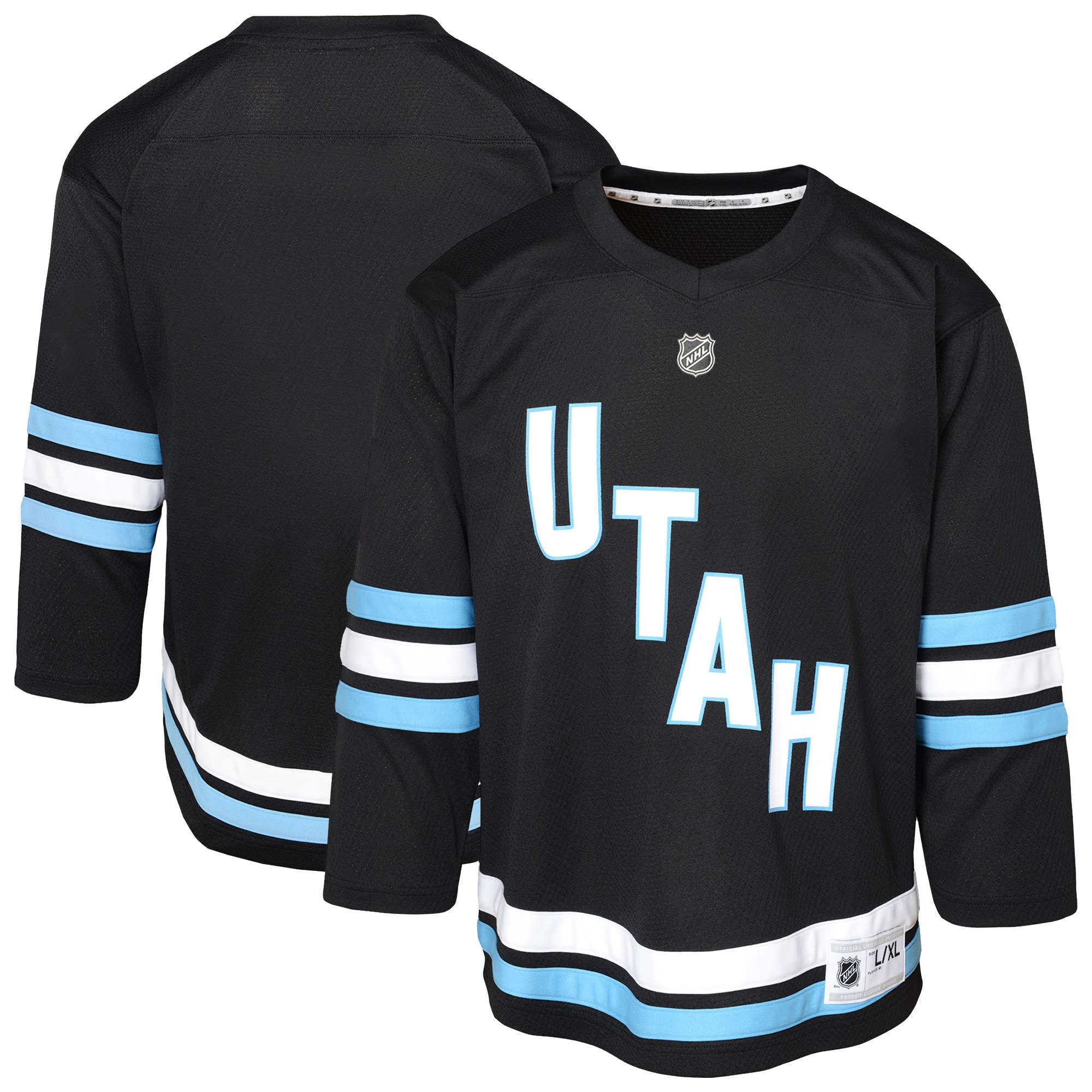 Youth Utah Hockey Club Black Hockey Jersey - JS633 