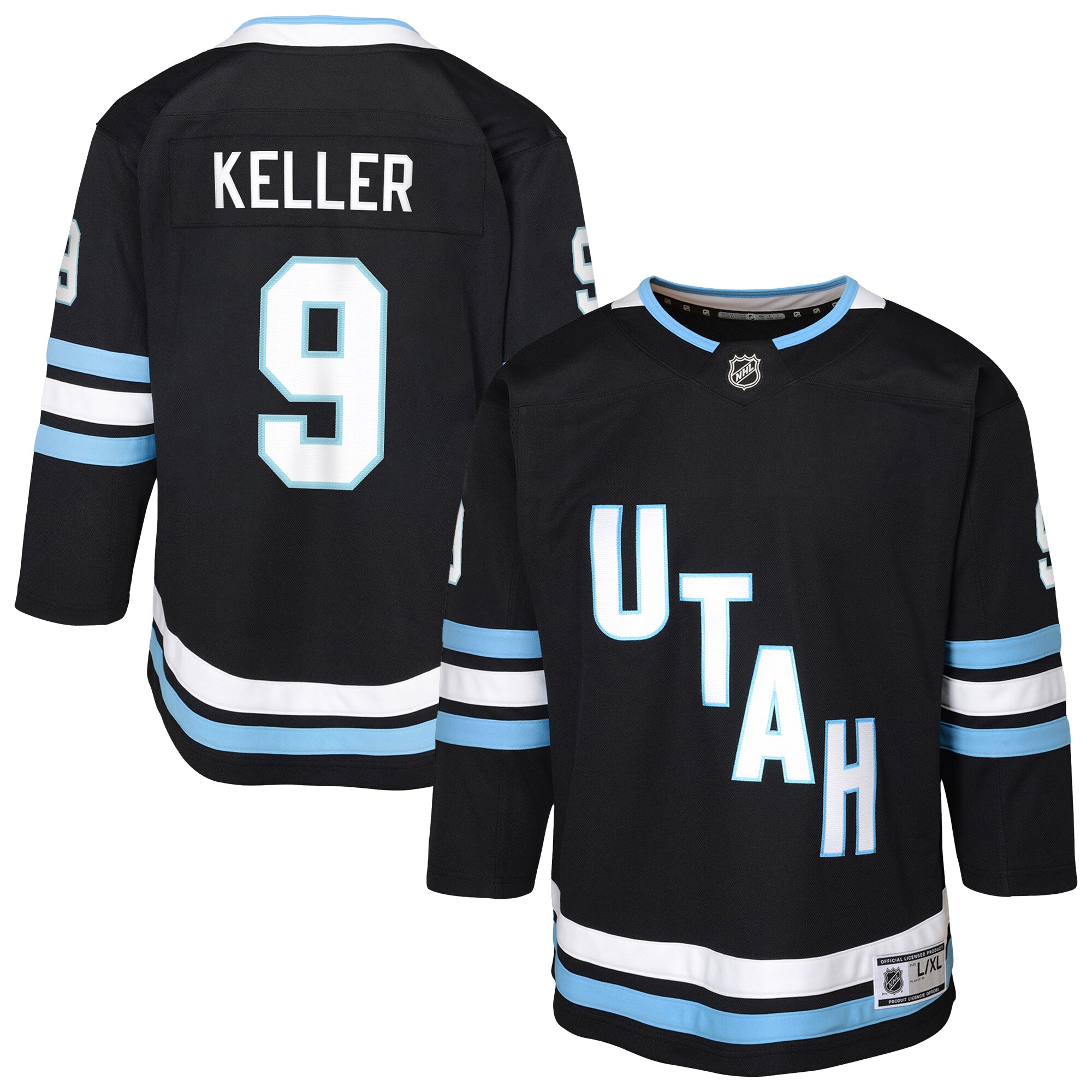 Youth Utah Hockey Club Clayton Keller Black Home Premier Player Hockey Jersey - JS791 
