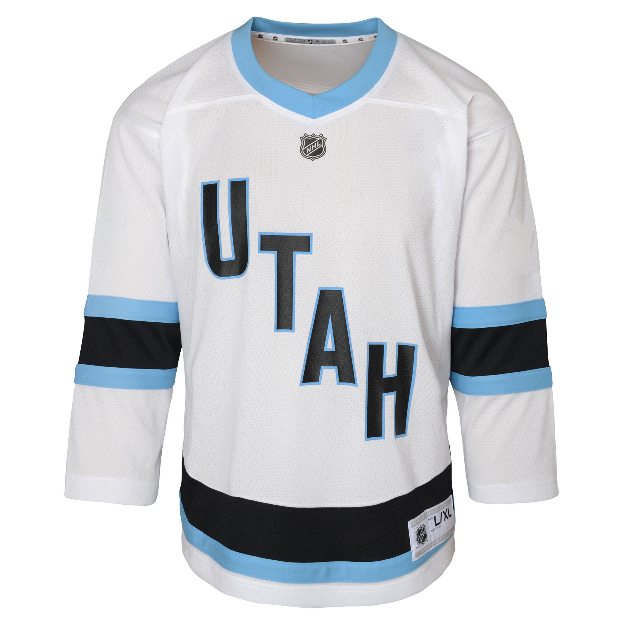 Alternative view of Youth Utah Hockey Club White Hockey Jersey - JS559 