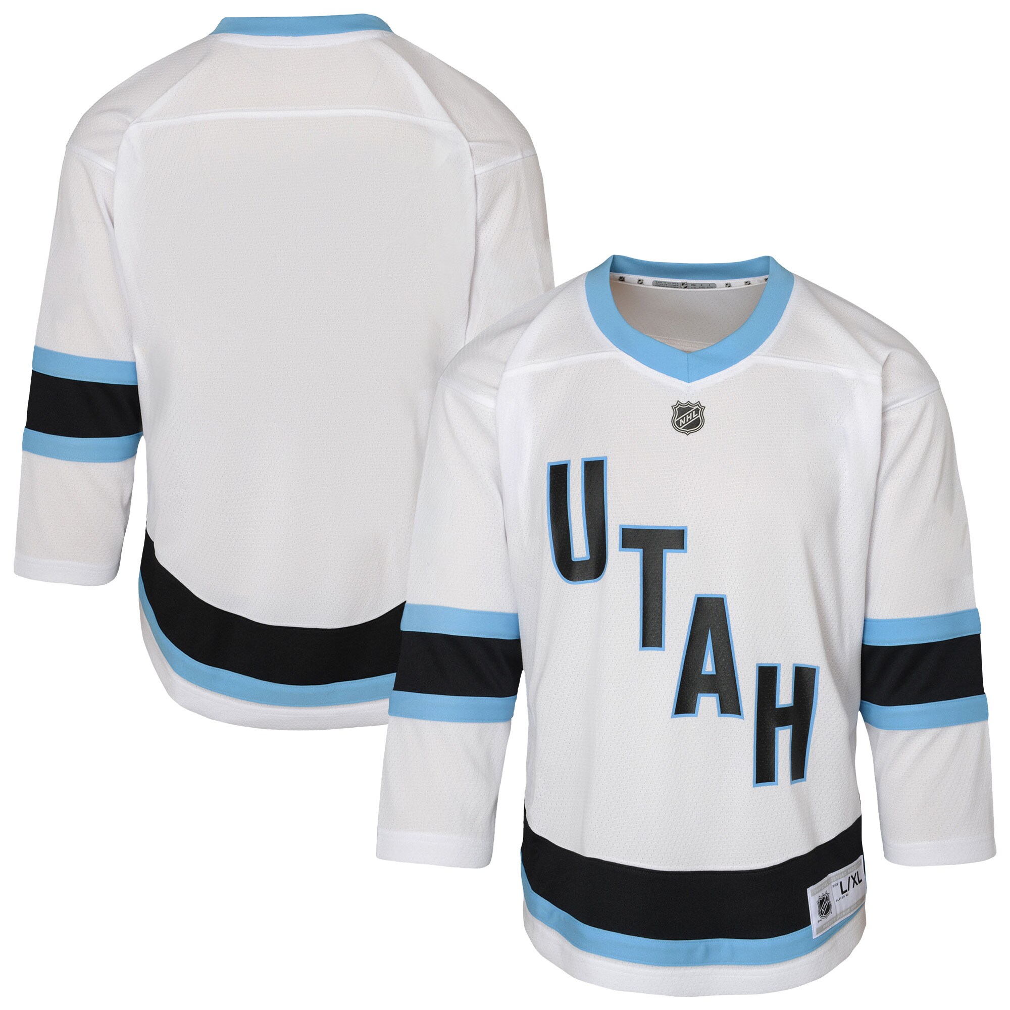 Youth Utah Hockey Club White Hockey Jersey - JS559 