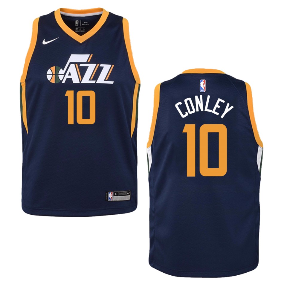 Youth Utah Jazz #10 Mike Conley Icon Swingman Basketball Jersey - Navy