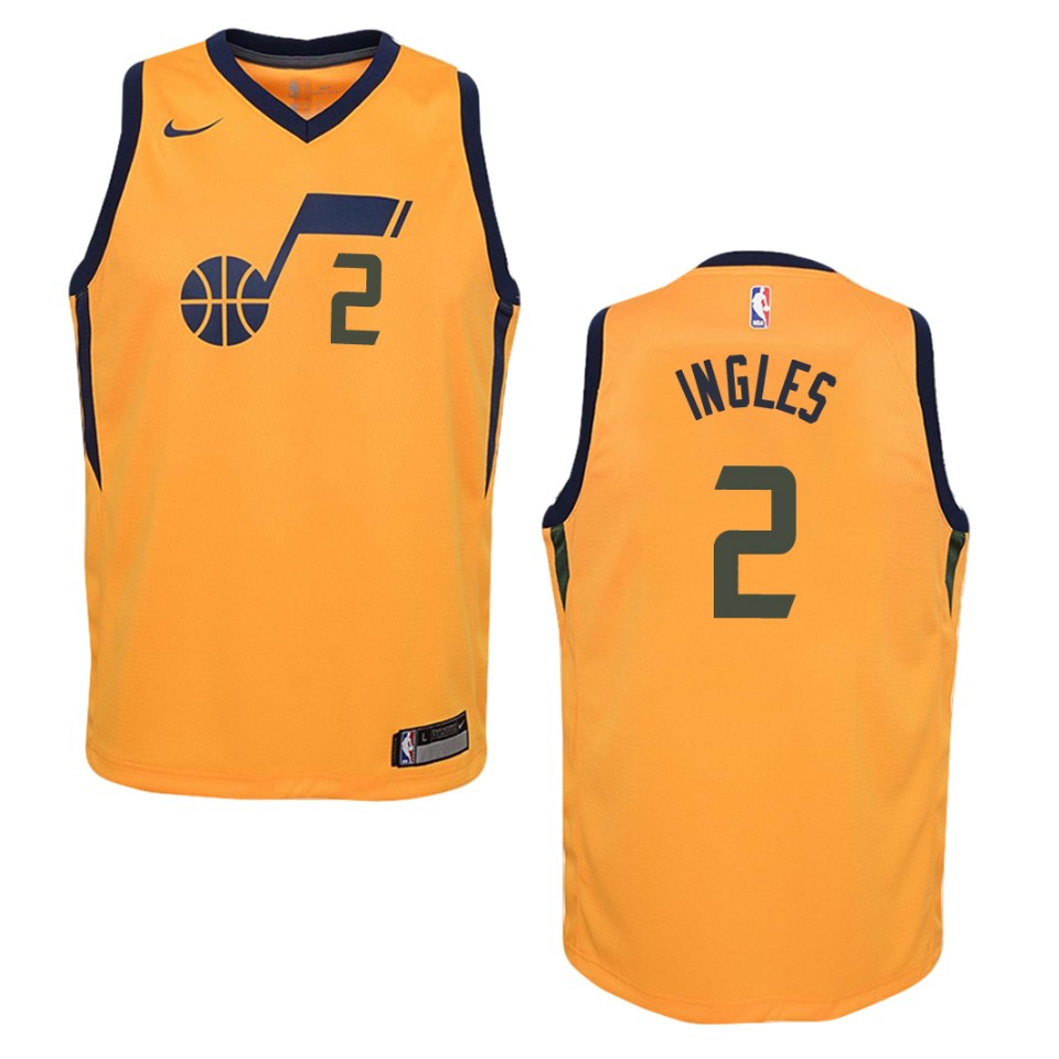 Youth Utah Jazz #2 Joe Ingles Statement Swingman Basketball Jersey - Gold