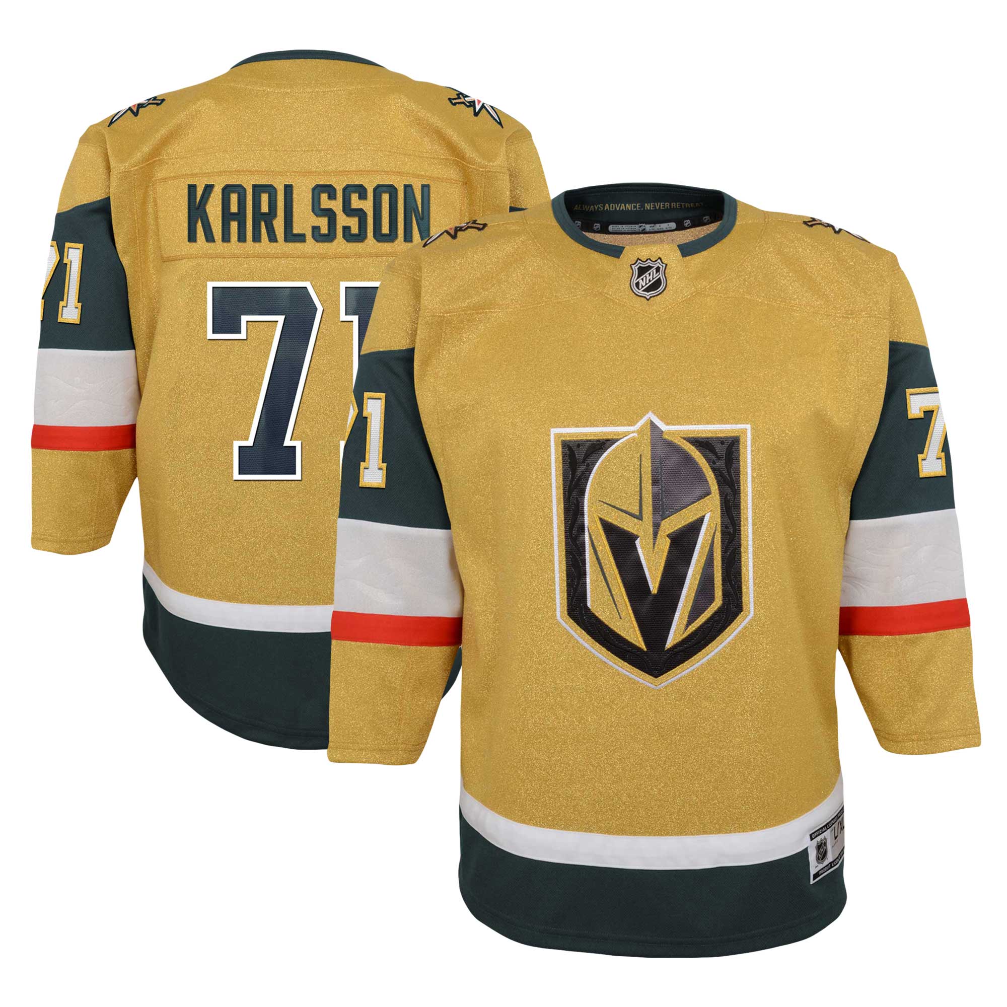 Youth Vegas Golden Knights William Karlsson Gold Home Premier Player Hockey Jersey - JS704 