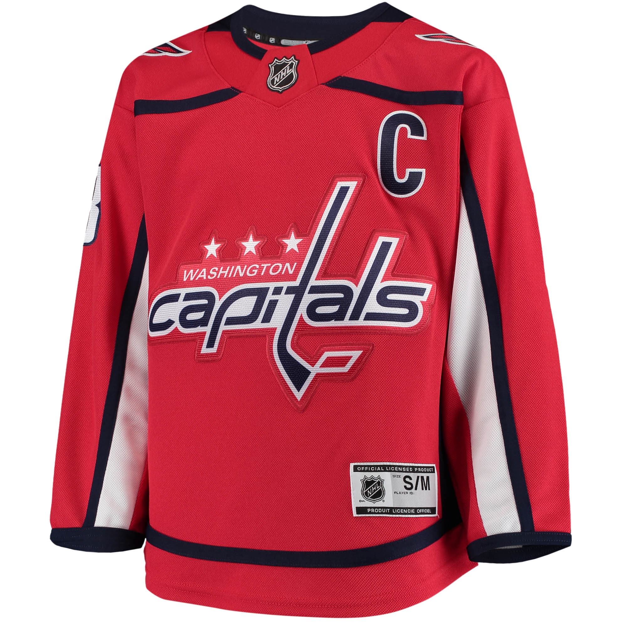 Alternative view of Youth Washington Capitals Alexander Ovechkin Red Home Premier Player Hockey Jersey - JS571 