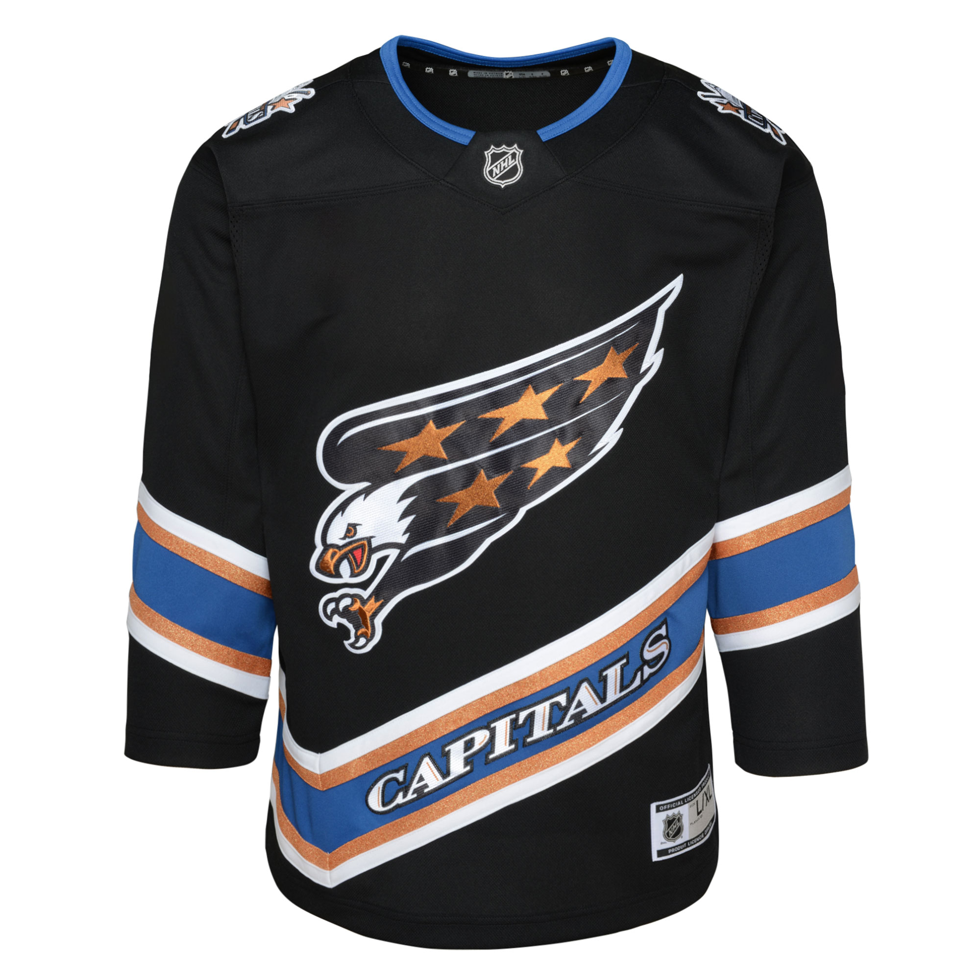 Alternative view of Youth Washington Capitals Black Alternate 50th Anniversary Premier Hockey Jersey - JS916 