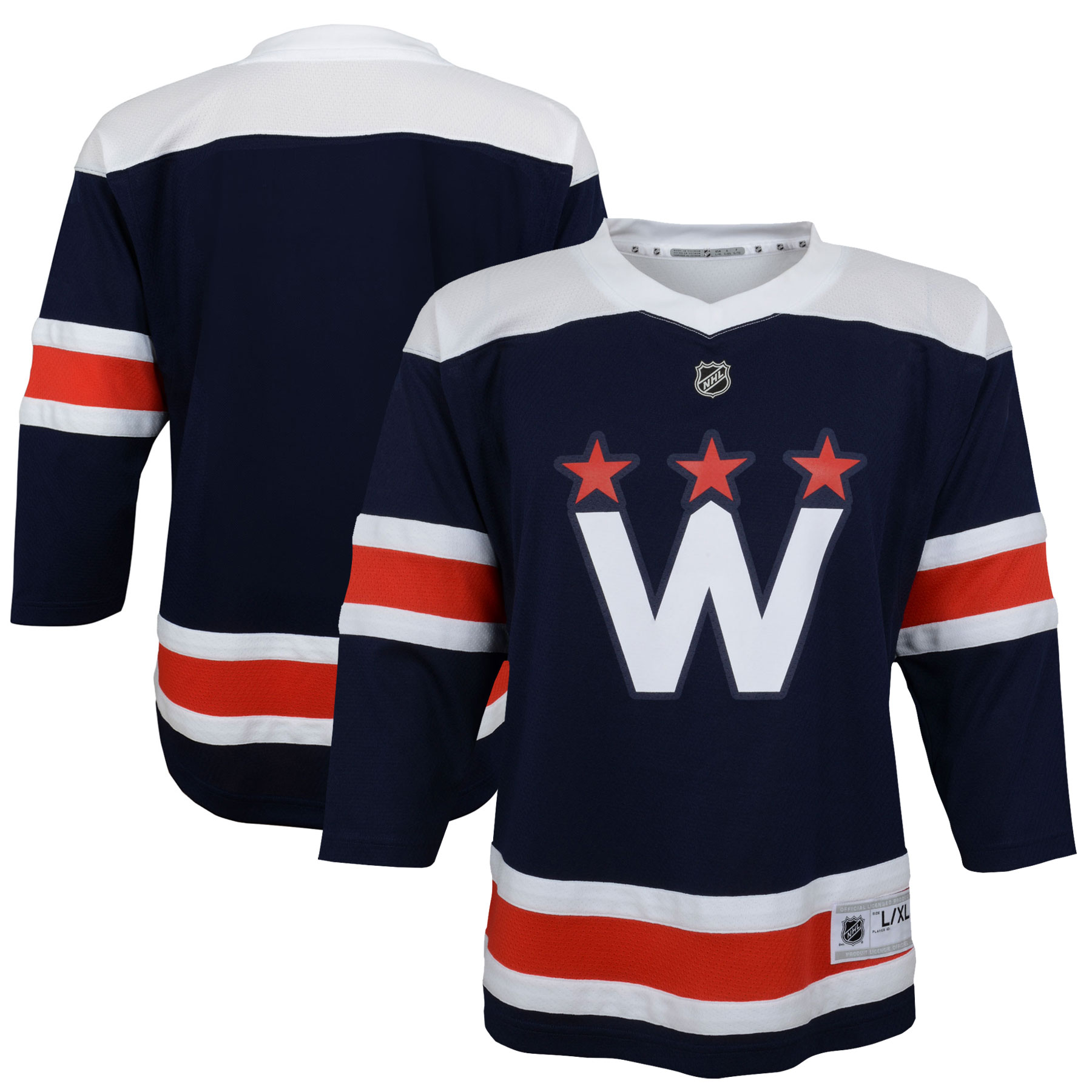 Youth Washington Capitals Navy 2020/21 Alternate Hockey Jersey - JS633 