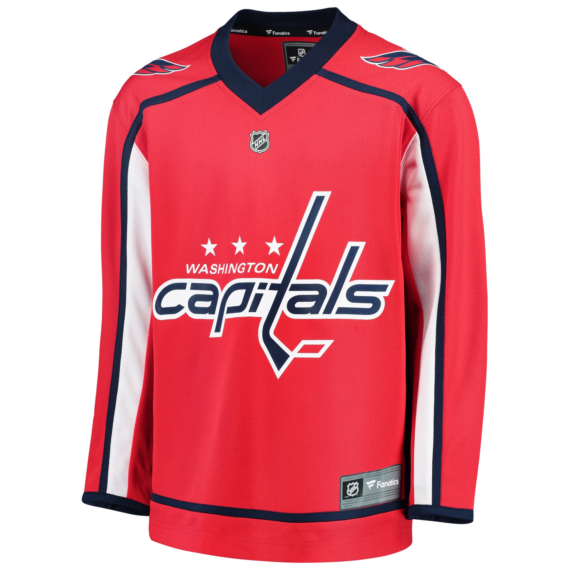 Alternative view of Youth Washington Capitals Red Home Blank Hockey Jersey - JS799 