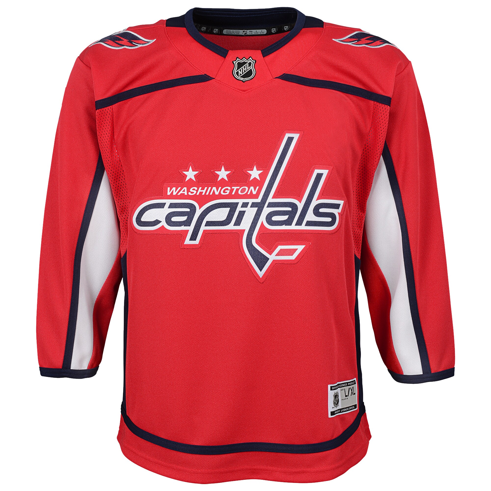 Alternative view of Youth Washington Capitals Red Home Blank Premier Hockey Jersey - JS353 
