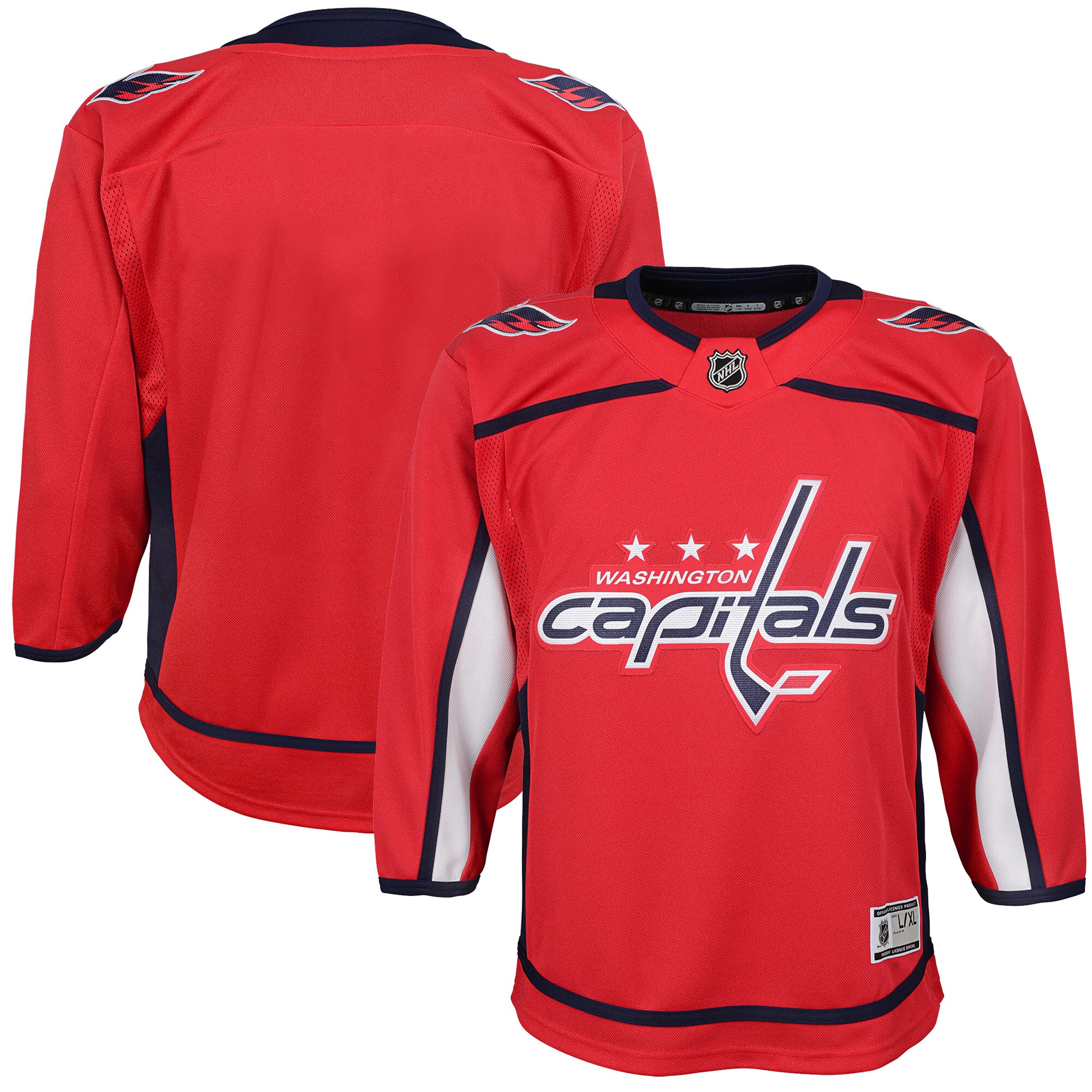 Youth Washington Capitals Red Home Blank Premier Hockey Jersey - JS353 