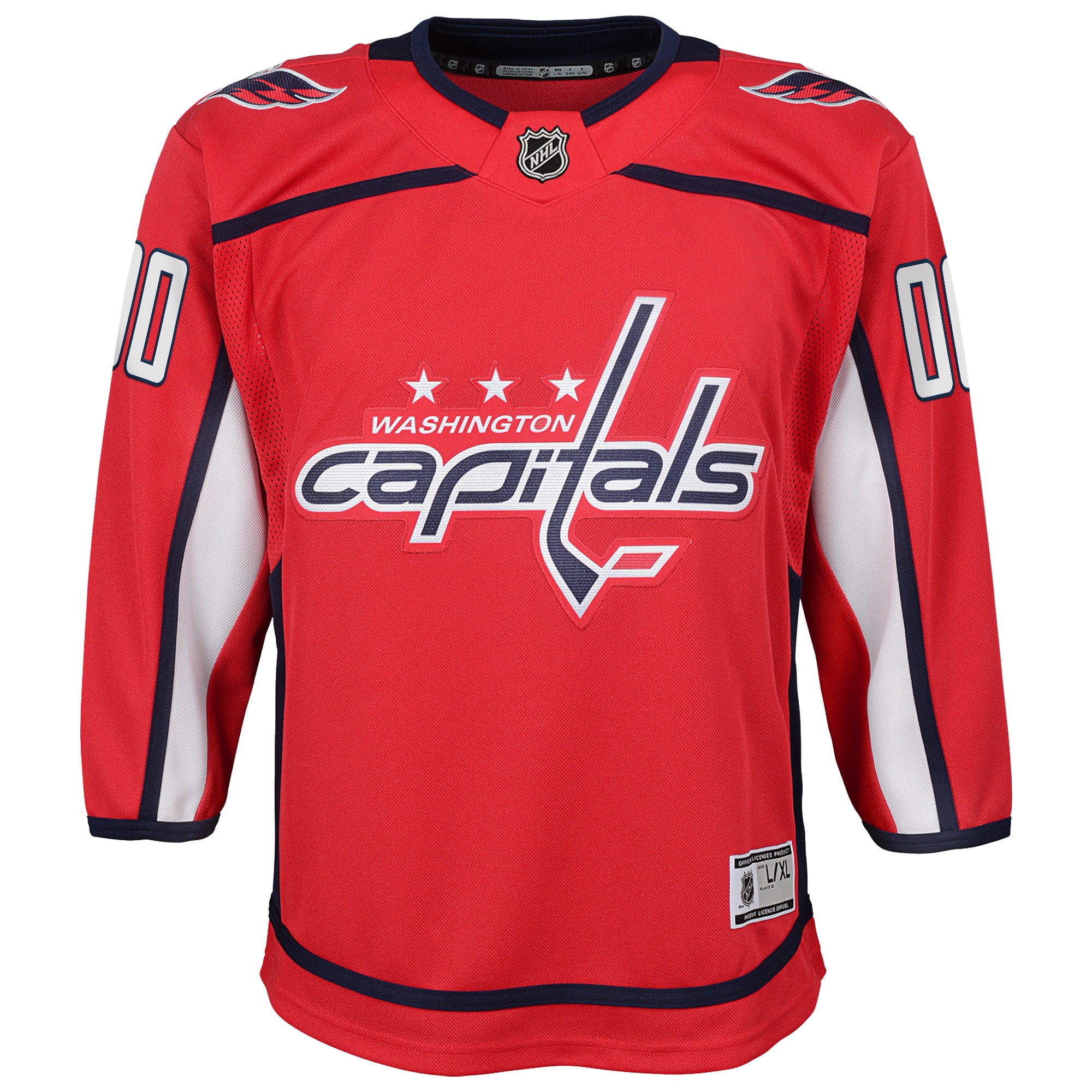 Alternative view of Youth Washington Capitals Red Home Custom Premier Hockey Jersey - JS186 