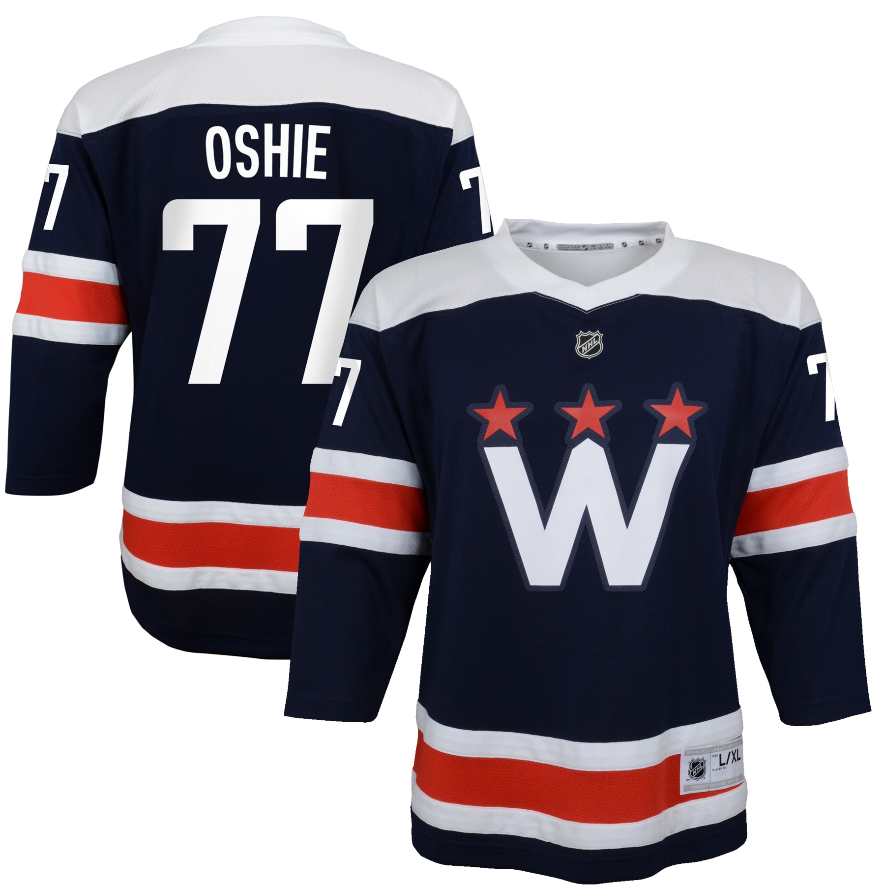 Youth Washington Capitals TJ Oshie Navy 2020/21 Alternate Player Hockey Jersey - JS717 