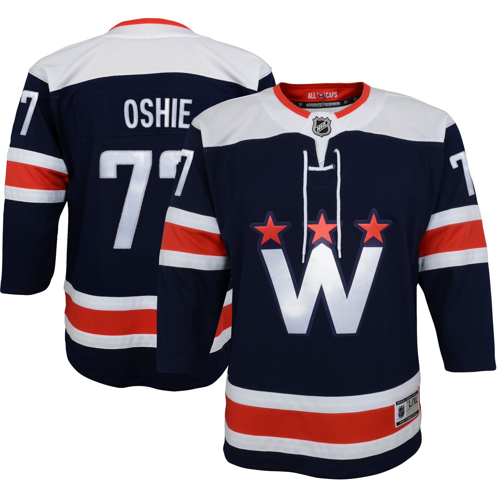 Youth Washington Capitals TJ Oshie Navy Alternate Premier Player Hockey Jersey - JS272 