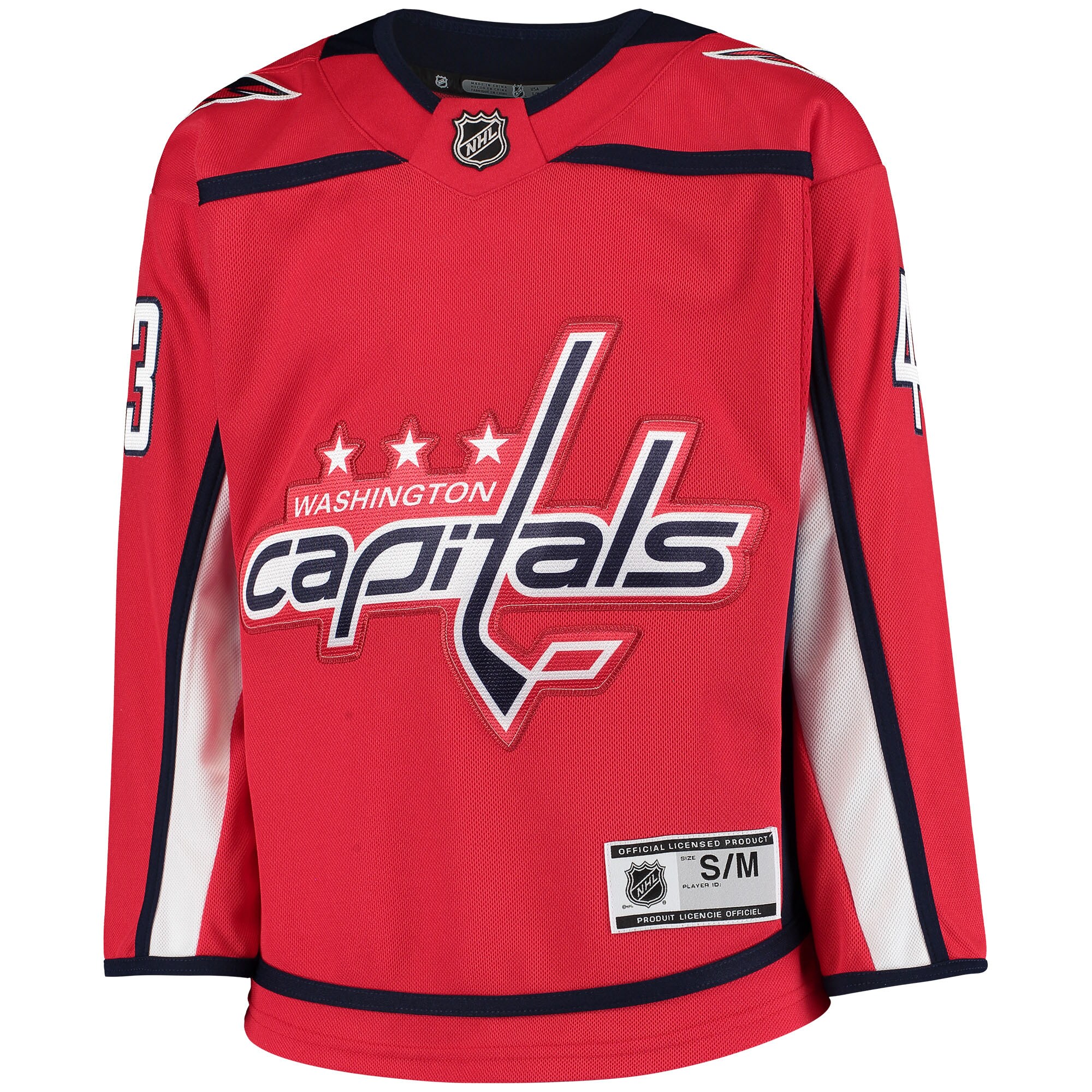 Alternative view of Youth Washington Capitals Tom Wilson Red Home Premier Player Hockey Jersey - JS650 