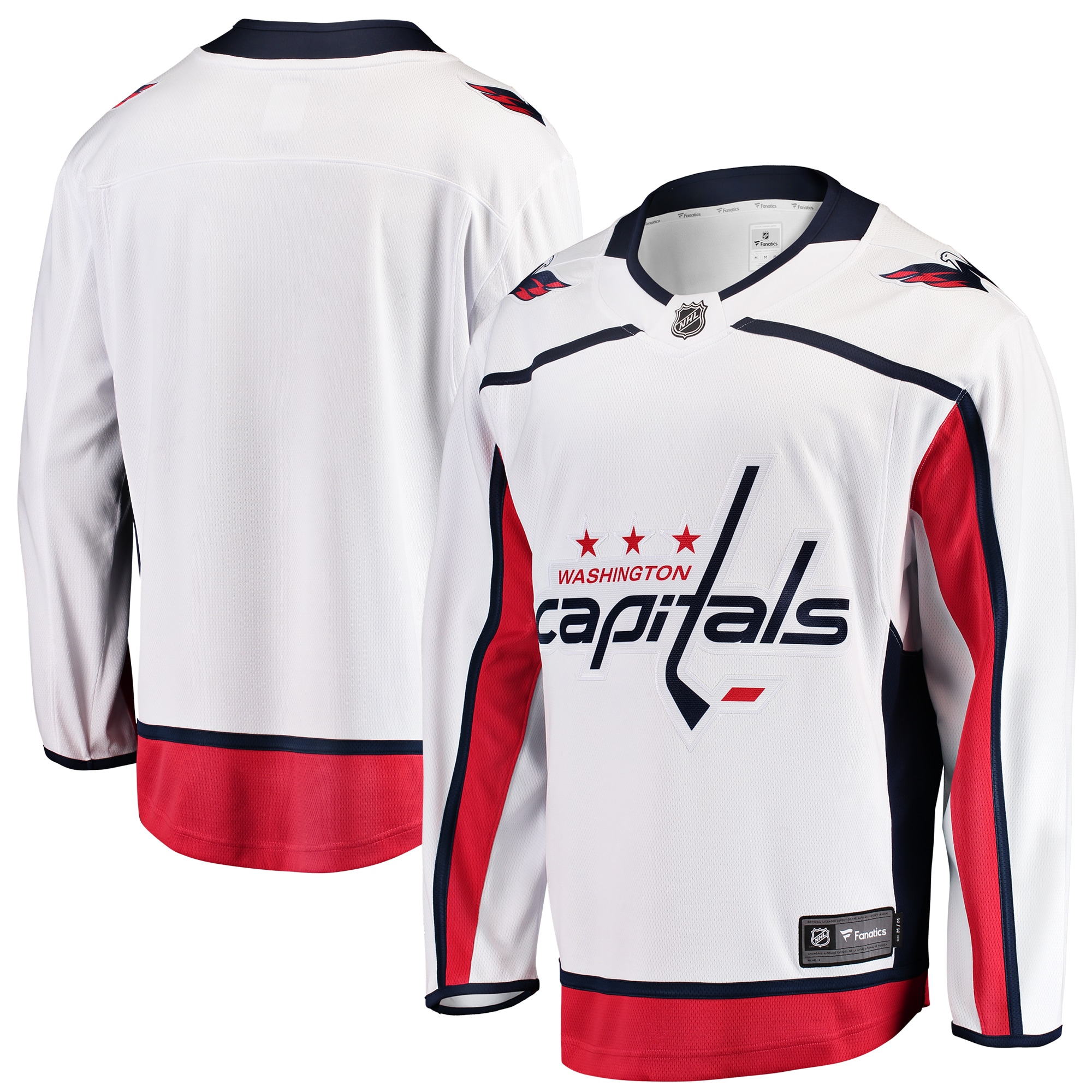 Youth Washington Capitals White Away Breakaway Hockey Jersey - JS820 