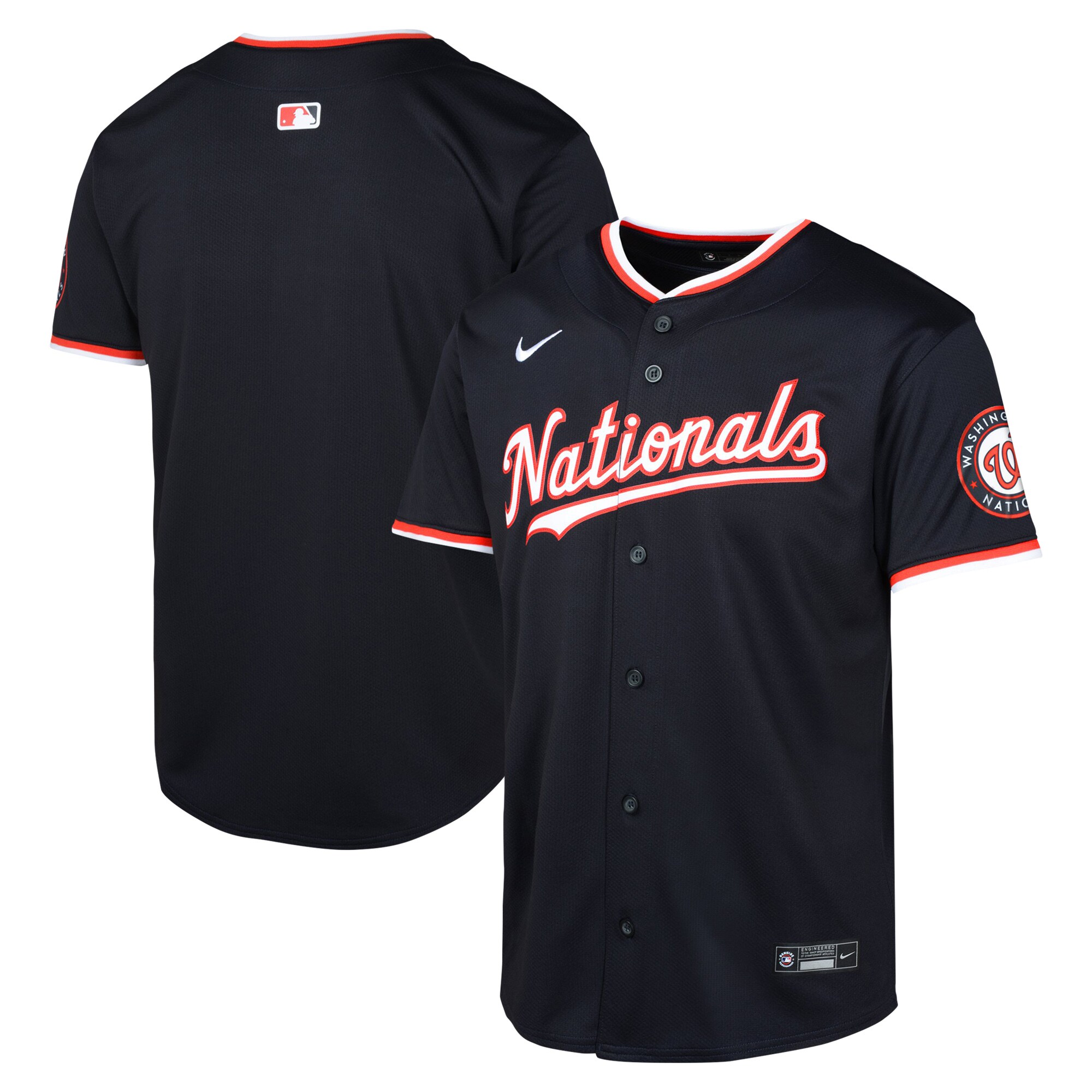 Youth Washington Nationals Navy Alternate Limited Baseball Jersey - JS506 