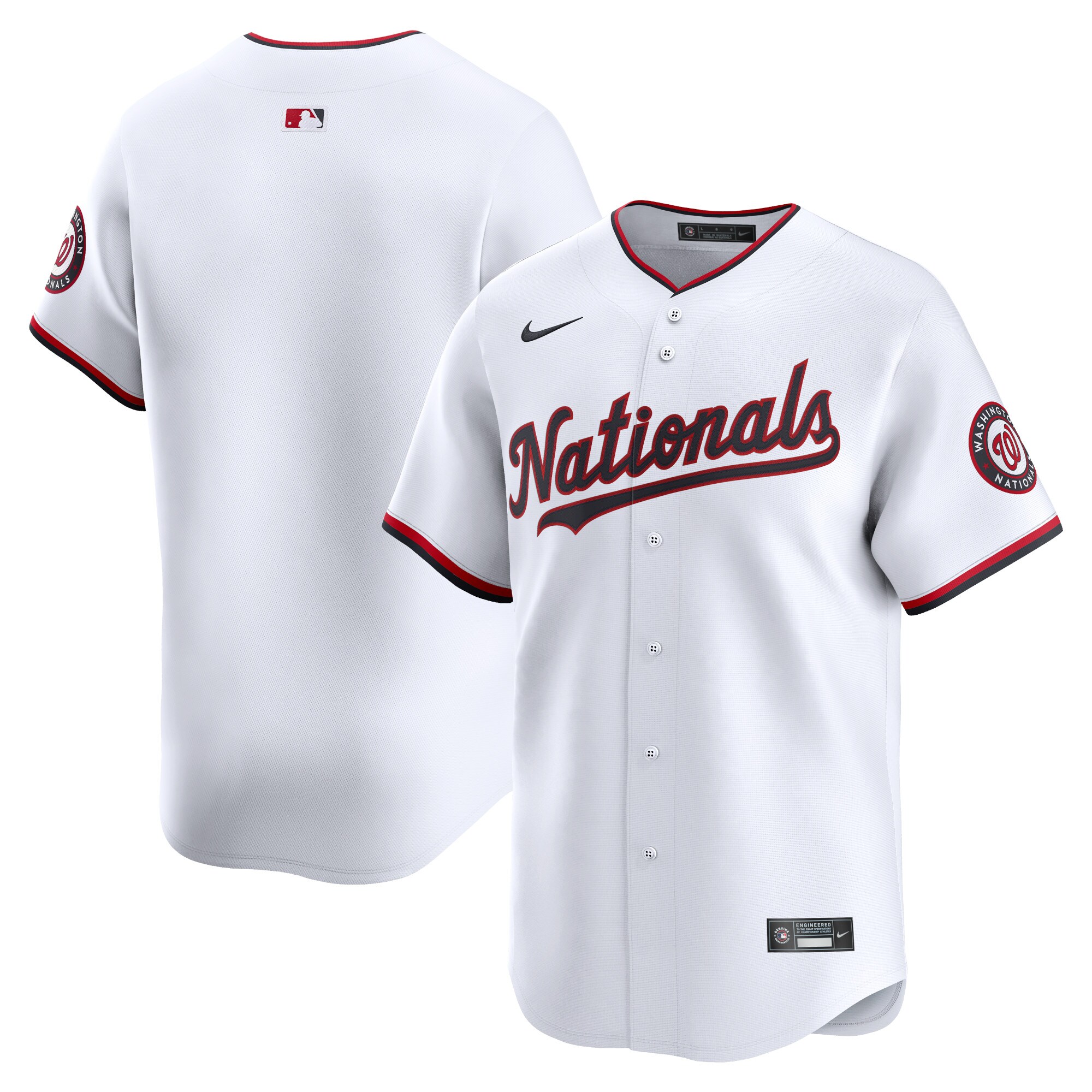 Youth Washington Nationals White Home Limited Baseball Jersey - JS463 