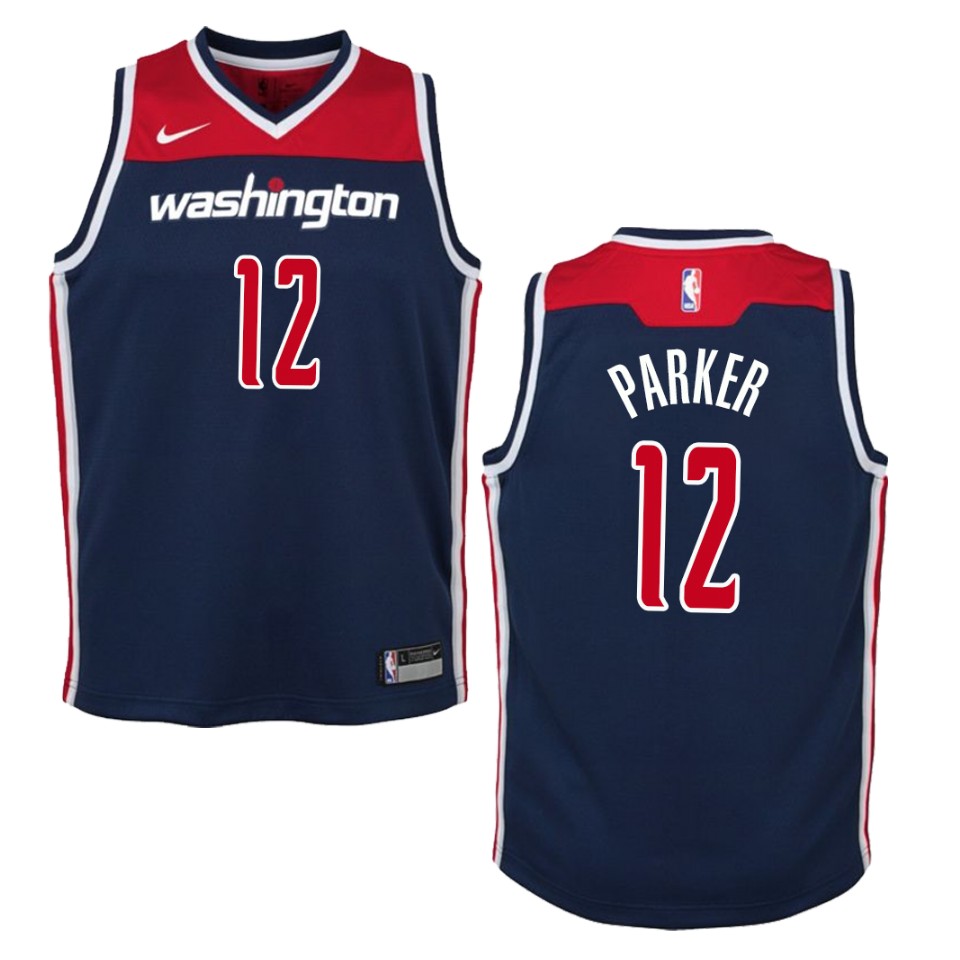 Youth Washington Wizards #12 Jabari Parker Statement Swingman Basketball Jersey - Navy